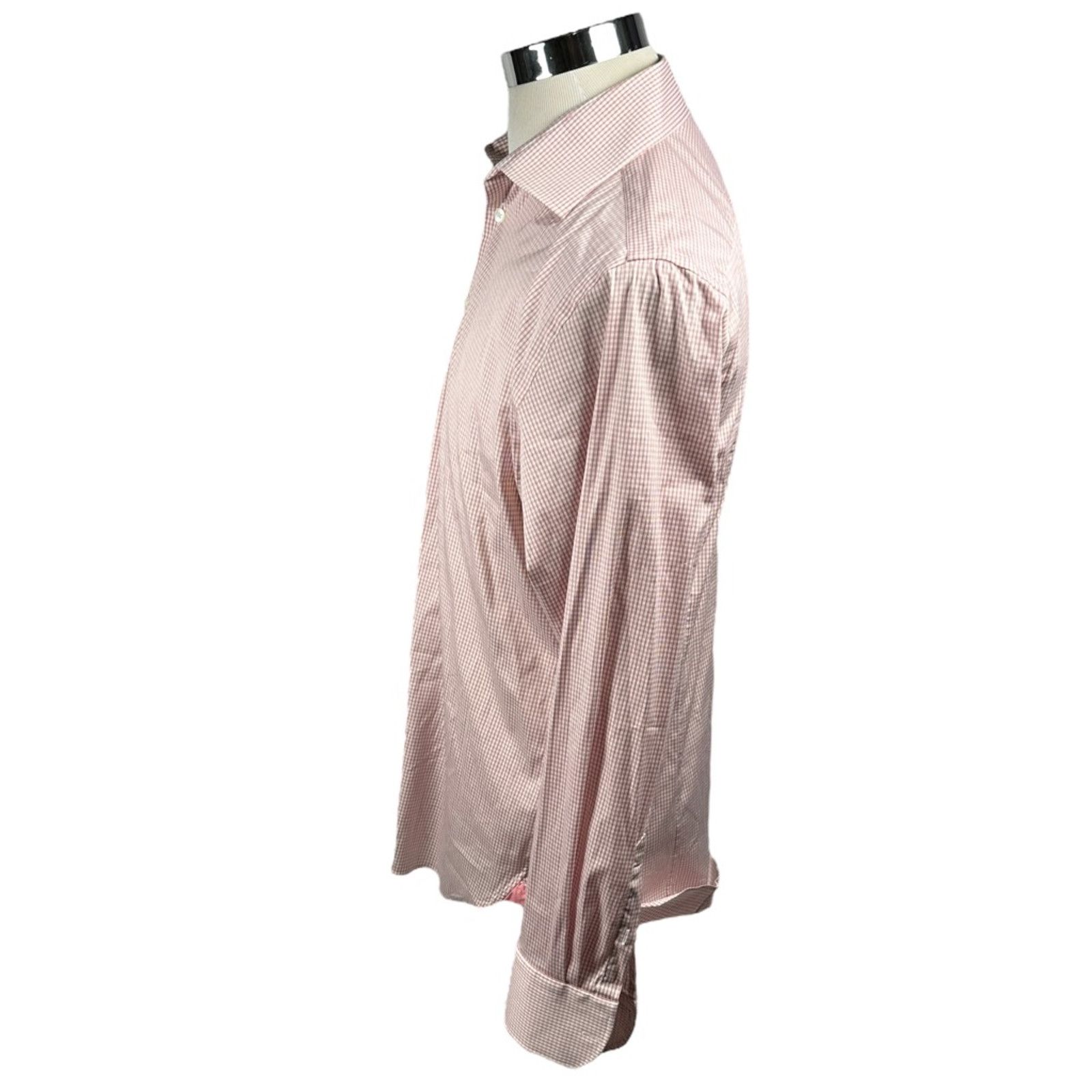 Pink Thomas Pink Button Up Shirt White Pink Windowpane 16 / 41 Size US L / EU 52-54 / 3 - 6 Thumbnail