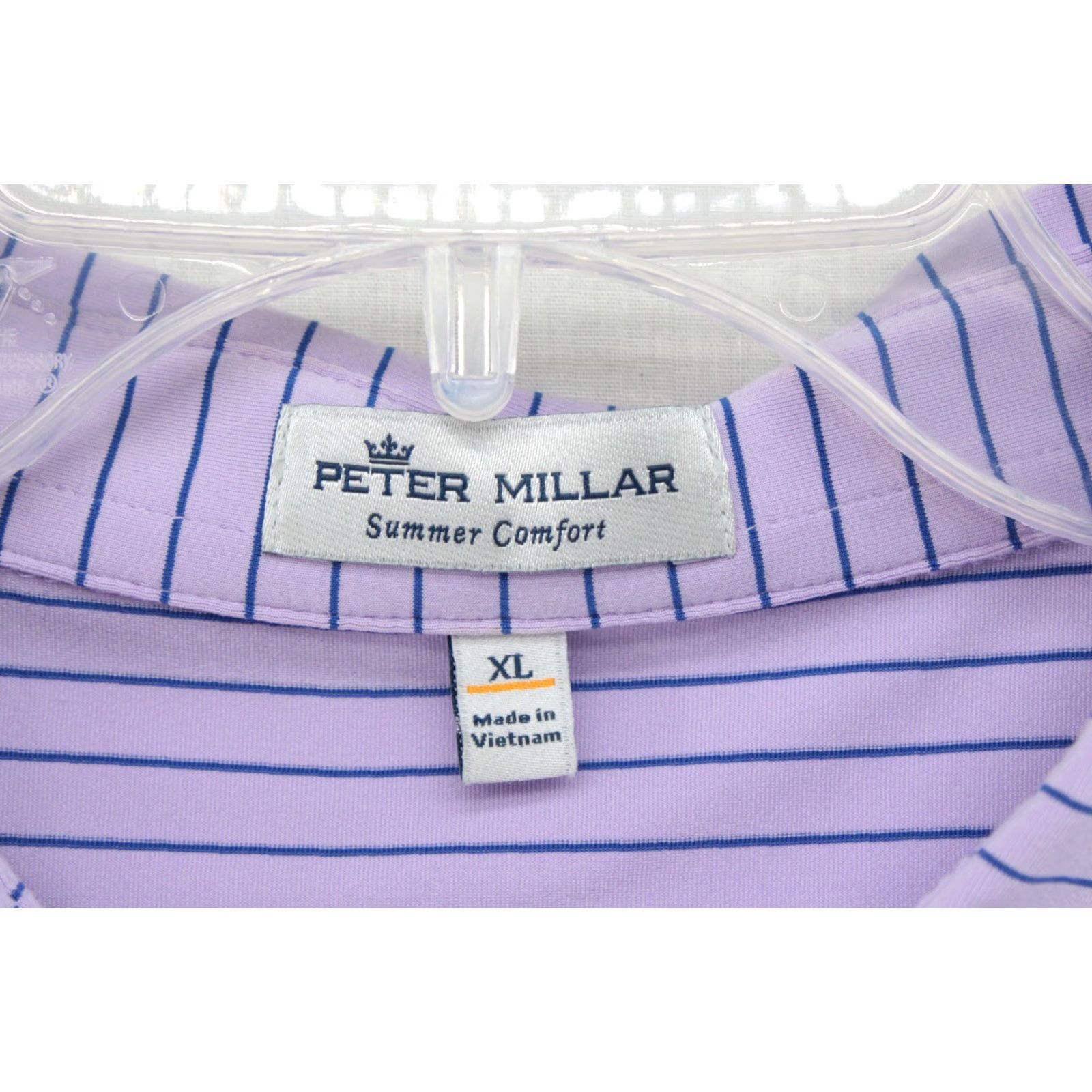 Peter Millar Peter Millar Polo Shirt Mens XL Summer Comfort Purple Striped Performance Preppy Size US XL / EU 56 / 4 - 5 Thumbnail