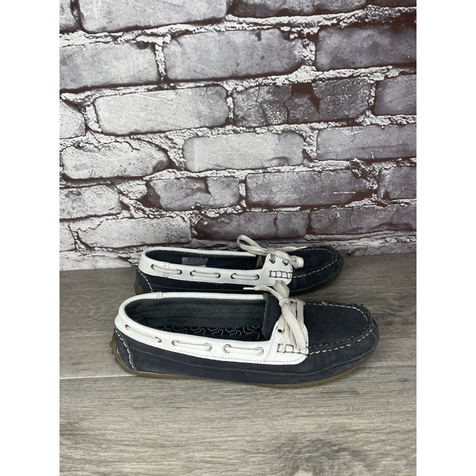 Other SOUL of AFRICA Nerina Juliet White Blue Leather Bow Ballet F Size US 7 / IT 37 - 11 Thumbnail