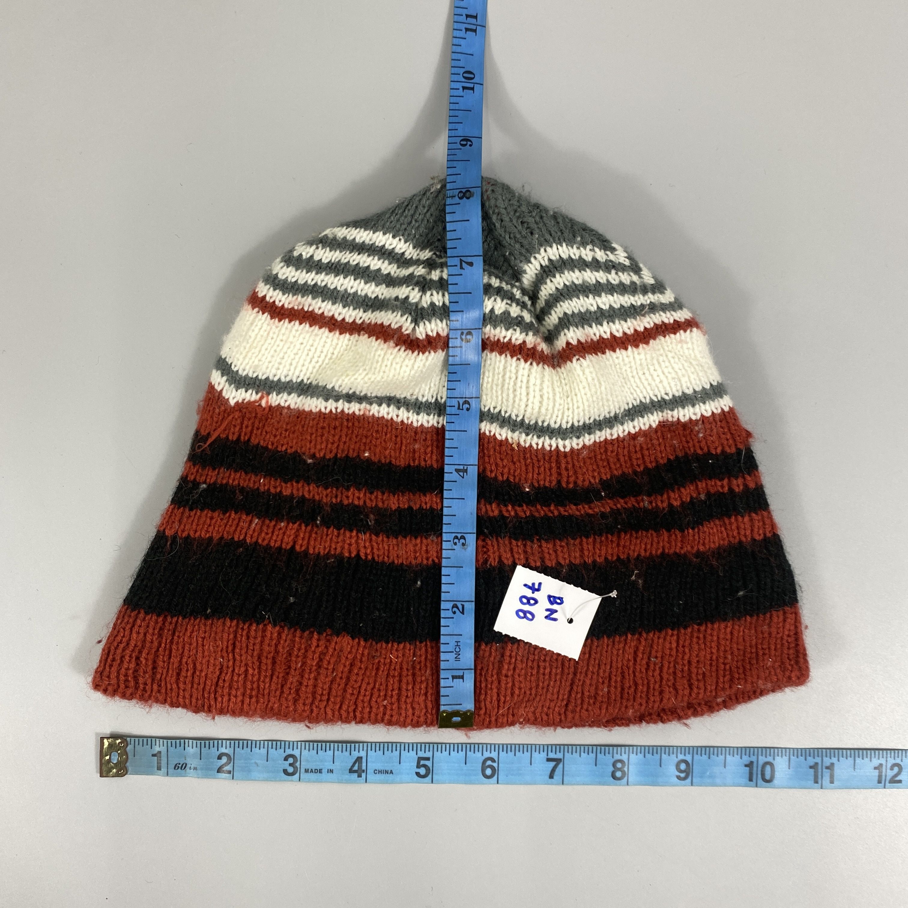 Japanese Brand Stripped Multicolor Beanie -BN788 Size ONE SIZE - 5 Thumbnail