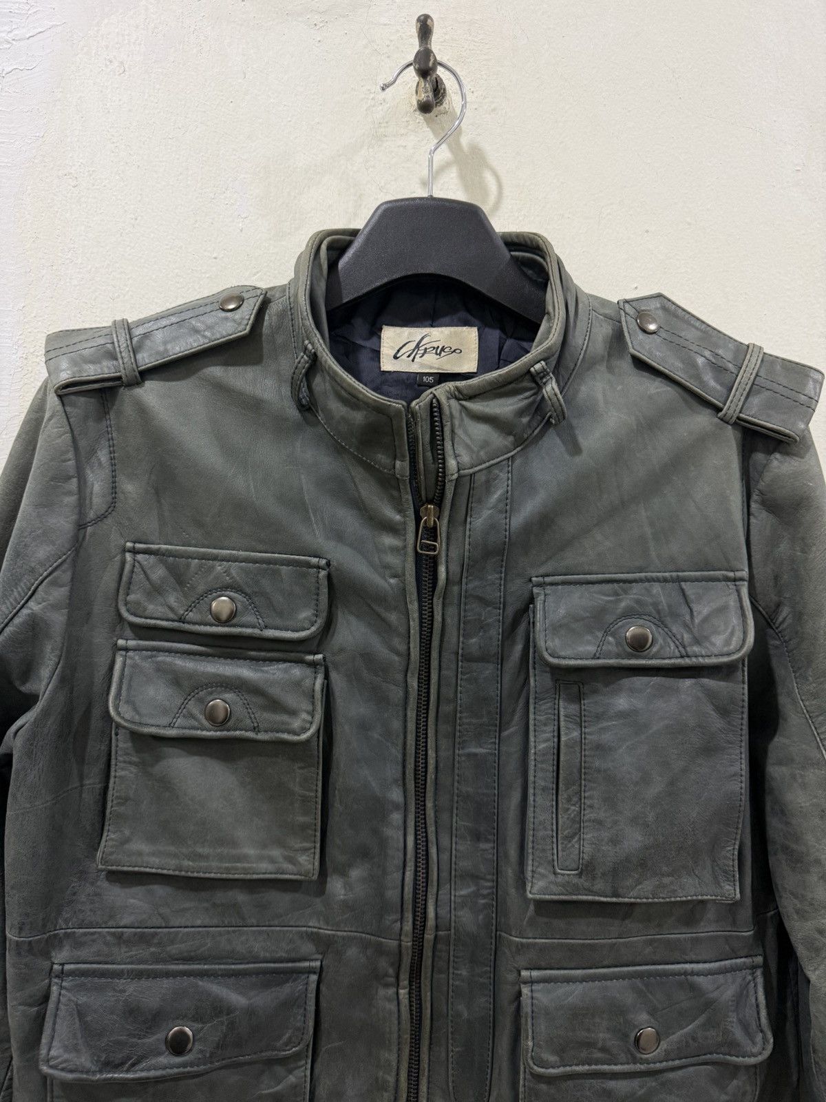 Caruso VTG CARUSO M65 Leather Jacket Size US L / EU 52-54 / 3 - 3 Thumbnail
