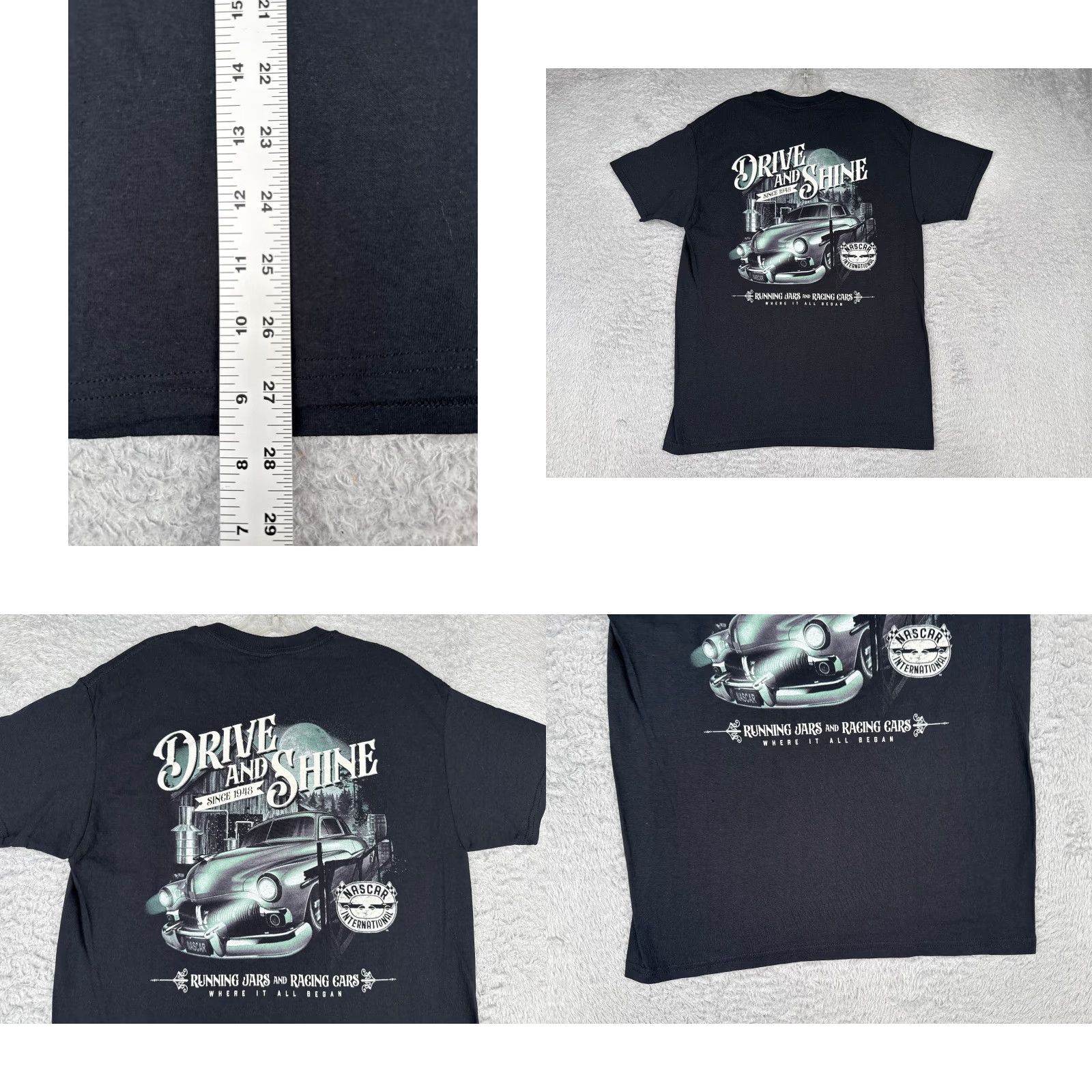 NASCAR Nascar Classics Shirt Mens M Black Cotton Jersey Crew Neck Logo White Hole Review Size US M / EU 48-50 / 2 - 9 Thumbnail