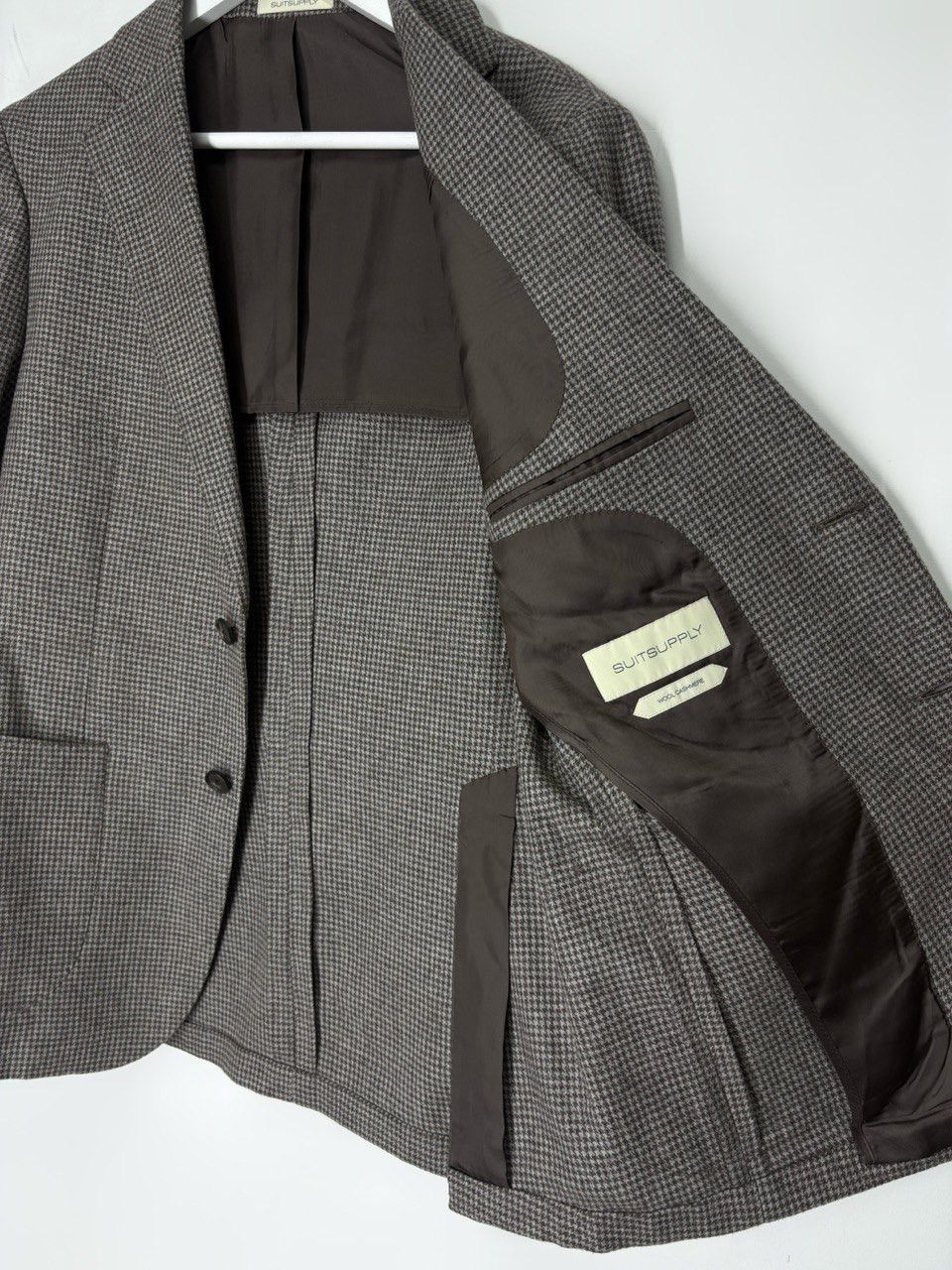 Suitsupply Suitsupply 3 Piece Suit Houndstooth Pattern Wool Cashmere Size 38S - 5 Thumbnail