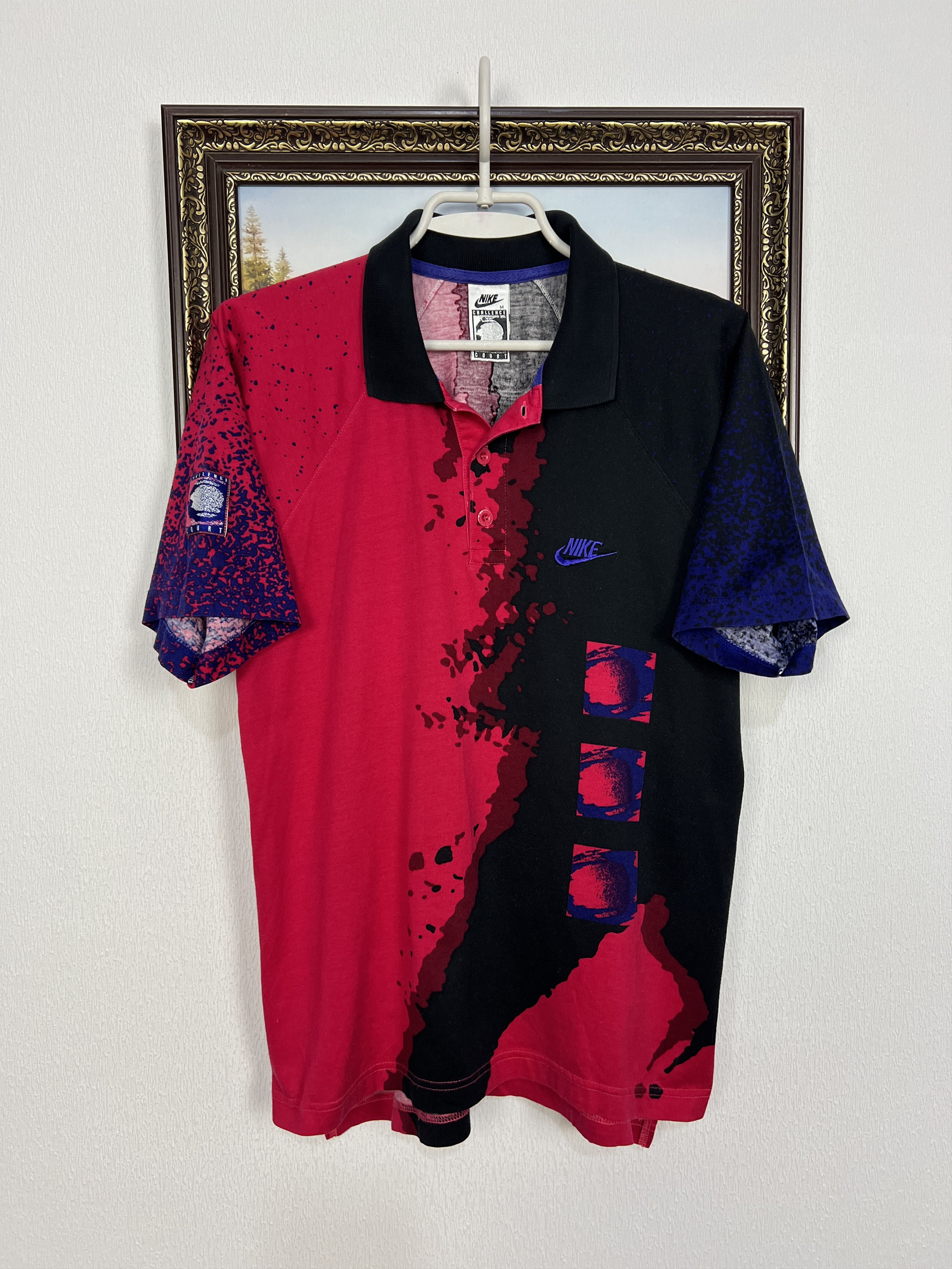 Nike Vintage 90's Challenge Court Andre Agassi Tennis Polo Shirt Size US M / EU 48-50 / 2 - 1 Thumbnail