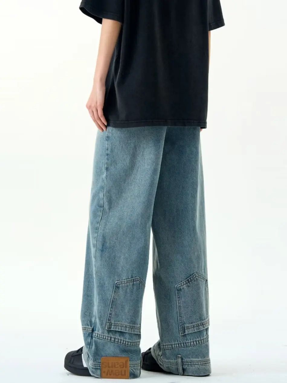 Japanese Brand × Jean Retro loose wide leg straight leg jeans Size US 32 / EU 48 - 3 Thumbnail
