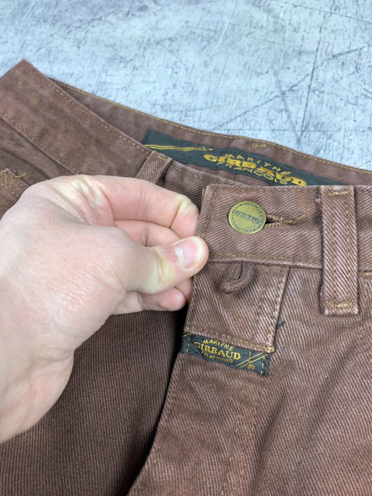 Marithe + Francois Girbaud Vintage Marithe Francois Girbaud Brown Jeans Avant Garde Size US 27 - 8 Thumbnail
