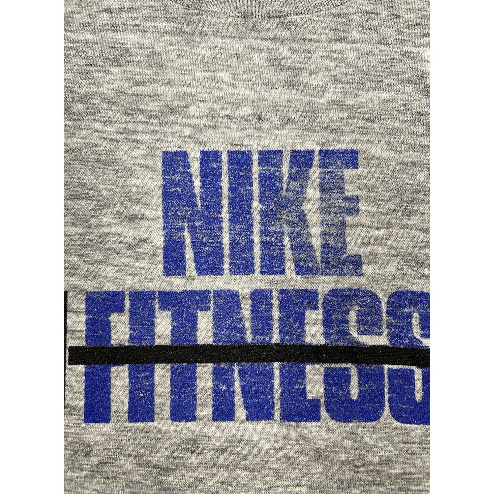 Nike VINTAGE Nike Fitness Barbell T-Shirt Workout 80s Medium Gray Paper Thin Tee Mens Size US M / EU 48-50 / 2 - 4 Thumbnail