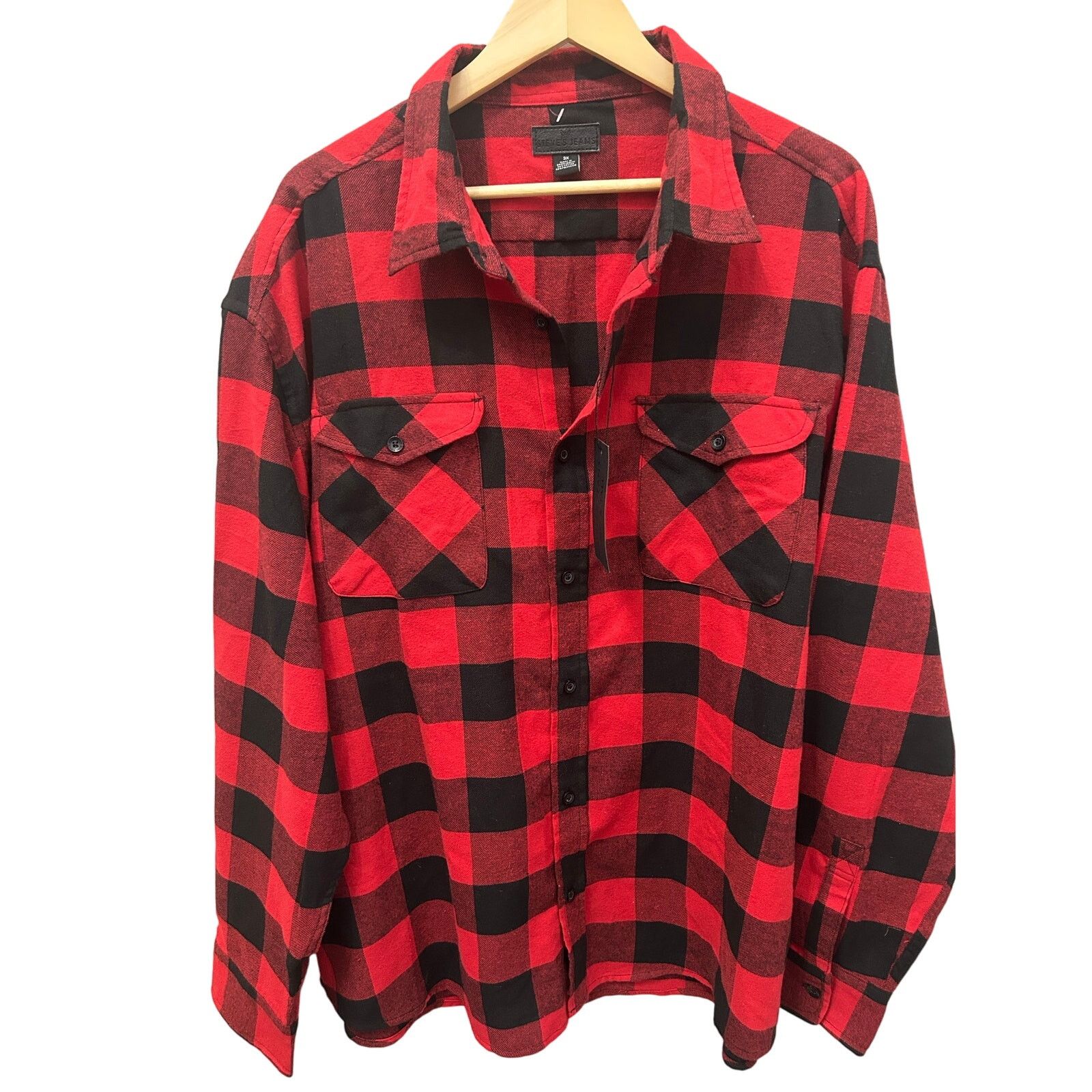 Other Steves Jeans NWT 3X Big and Tall Buffalo Plaid Flannel Shirt Size US XXL / EU 58 / 5 - 2 Thumbnail