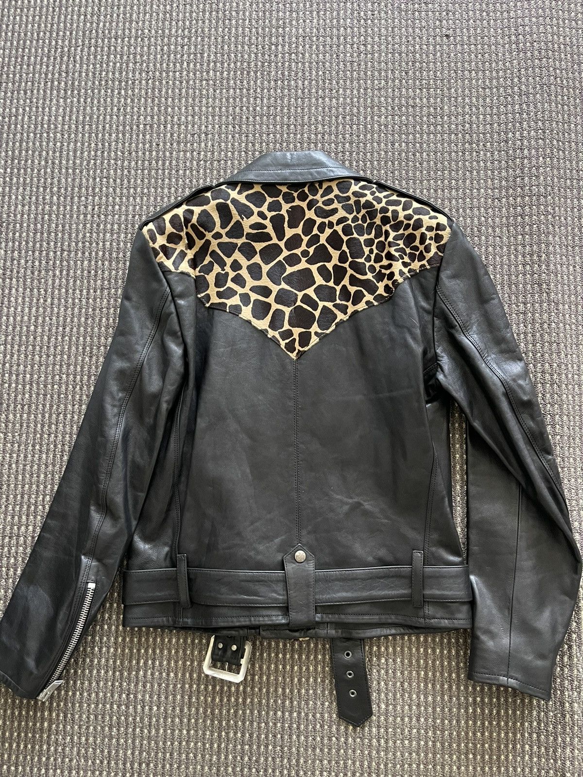 Hedi Slimane × Saint Laurent Paris SLP 14AW Leopard Leather Jacket Size US M / EU 48-50 / 2 - 2 Thumbnail