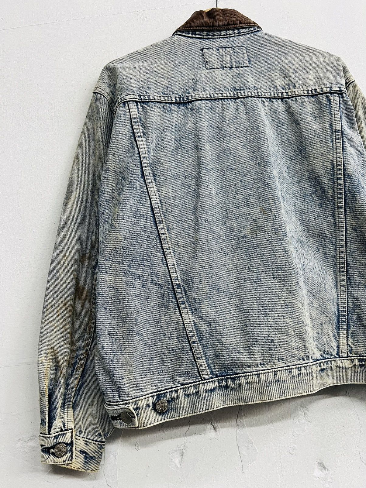 Levi's × Levi's Vintage Clothing × Vintage VINTAGE LEVIS ALASKA ORANGE TAB J02 ACID WASH DENIM JACKET Size US M / EU 48-50 / 2 - 13 Thumbnail