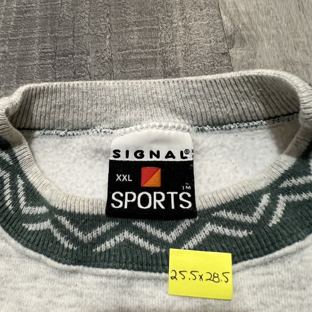 Vintage VTG George Washington HS Denver Grey/Green 90s Sweatshirt Size US XXL / EU 58 / 5 - 6 Thumbnail