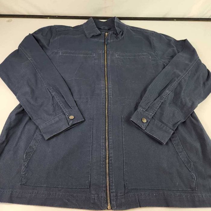 Gap Gap Field Jacket XXL Blue Solid Full Zip Mock Neck Utility | Grailed