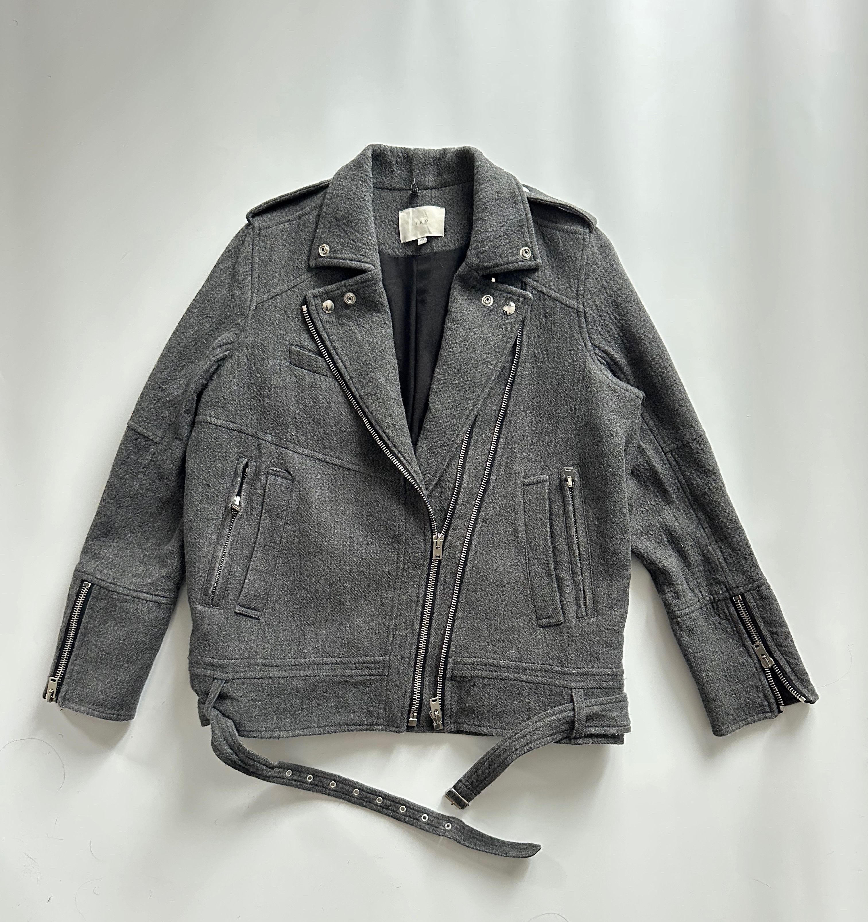 Iro IRO Cidji Wool Blend Bike Style Jacket size 40 Size S / US 4 / IT 40 - 1 Thumbnail
