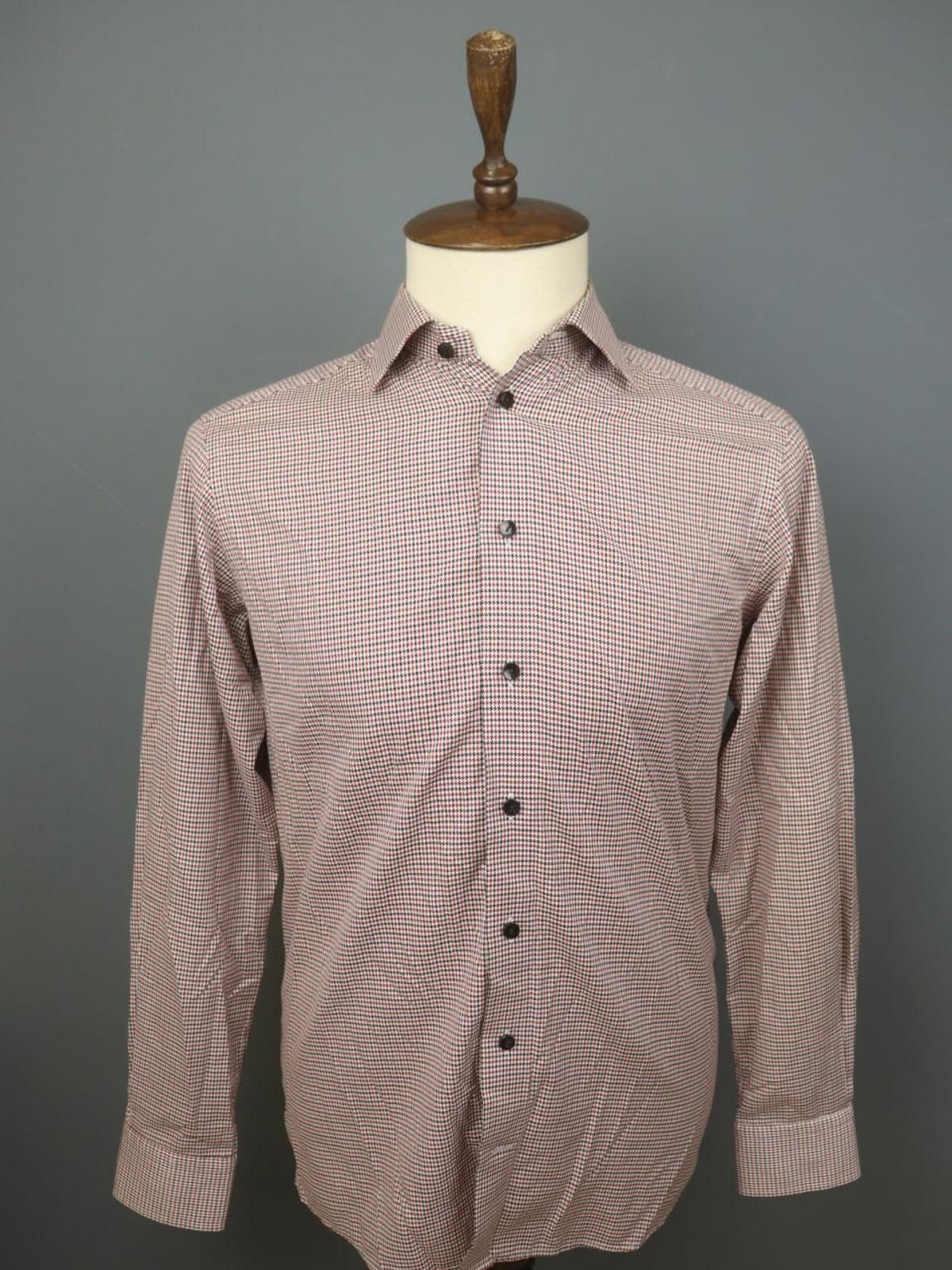 Eton Eton Multicolor Houndstooth Collared Dress Shirt Size 40 Size 38R - 1 Thumbnail