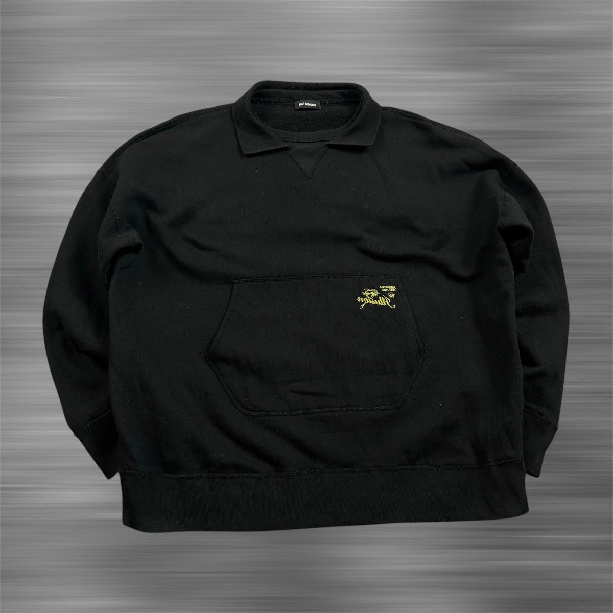 Raf Simons Raf Simons AW19 Black Illusion Collar Sweatshirt Size US XL / EU 56 / 4 - 1 Thumbnail