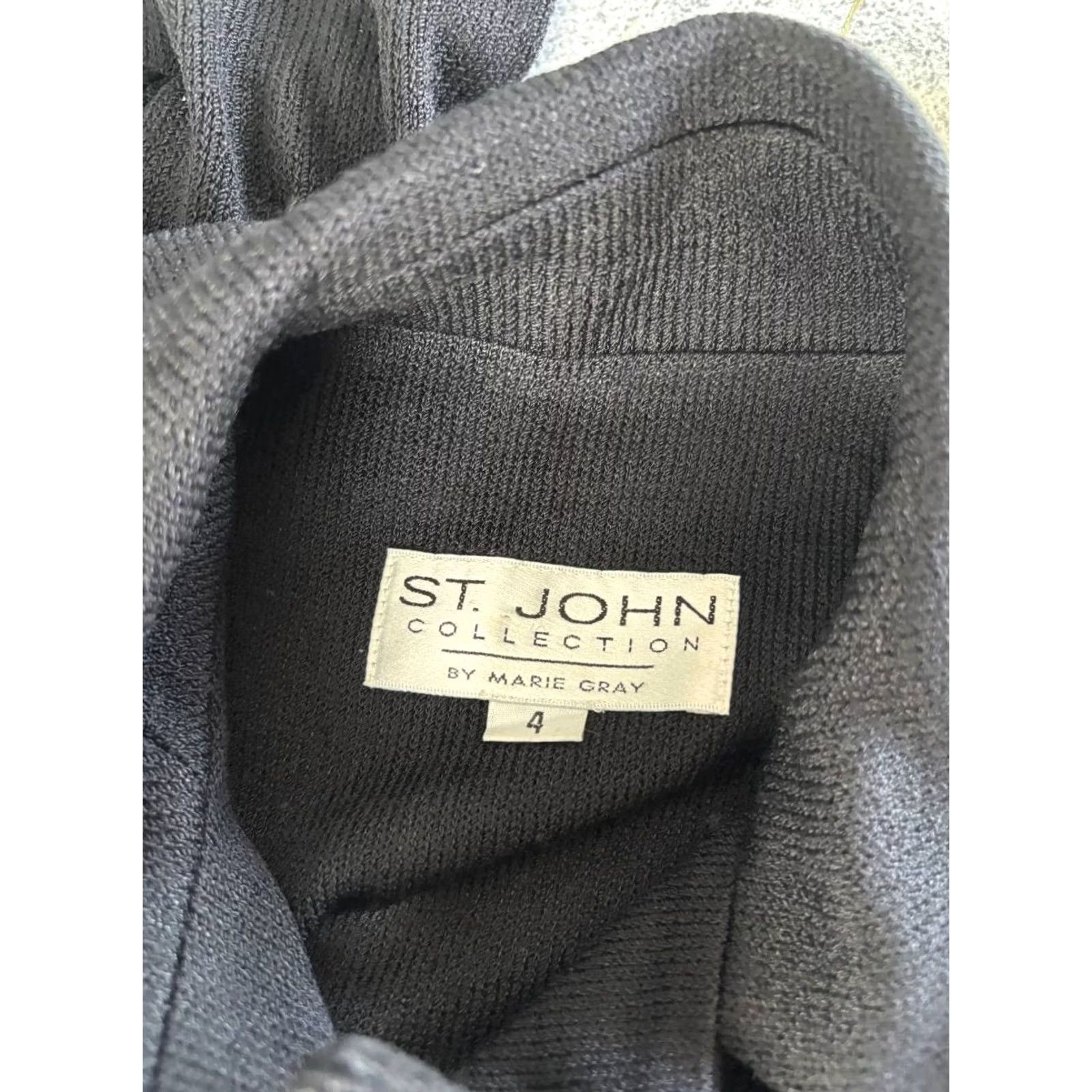 St. John St. John Collection By Marie Gray Double-Breasted Jacket Size 4 Black Womens Size S / US 4 / IT 40 - 3 Thumbnail