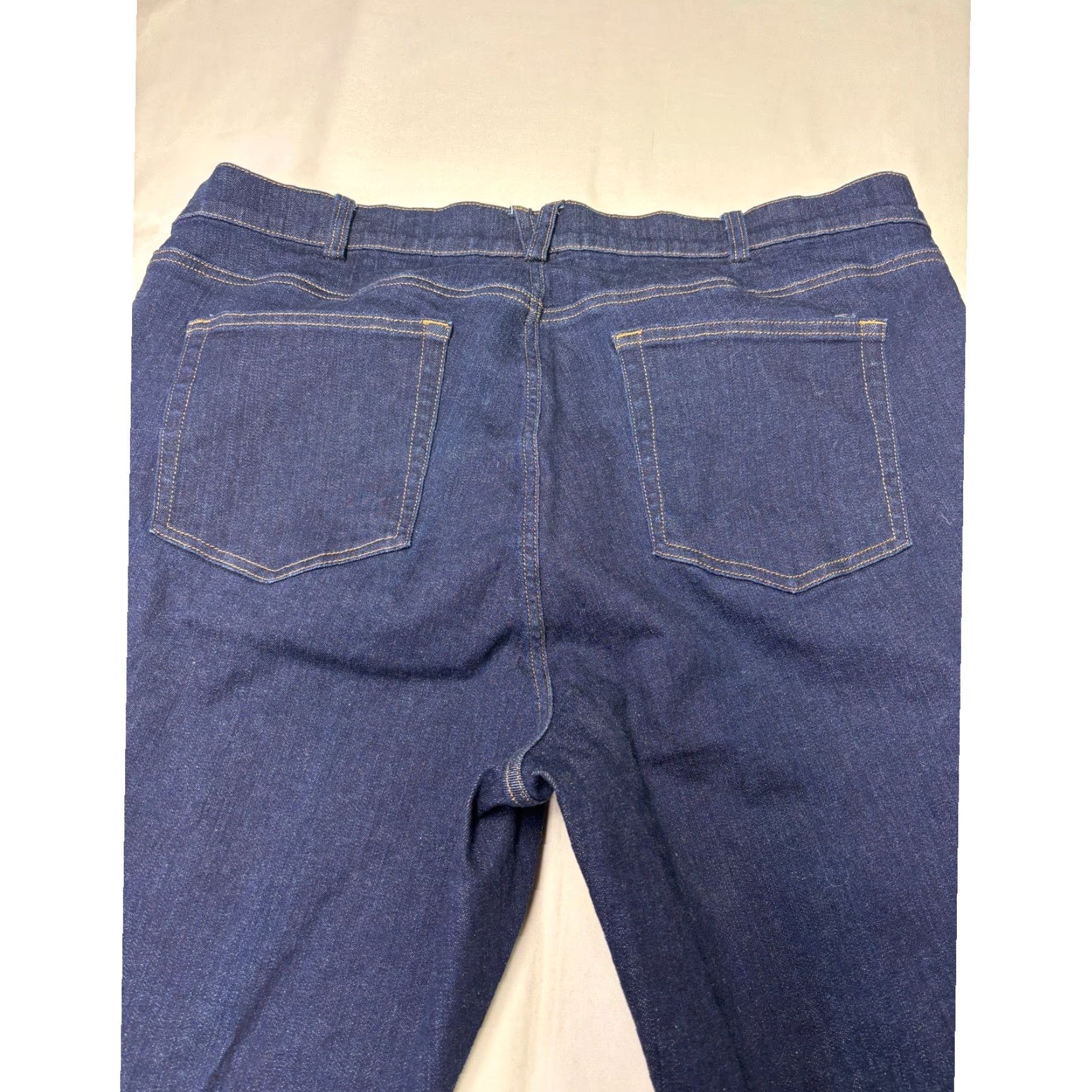 Duluth Trading Company Duluth Trading Co Jeans Dark Wash Bootcut Denim Stretch Cotton Womens 18W 31in Inseam Slim/Regular Rise Zip Button Pockets Size 40" / US 18 - 7 Thumbnail