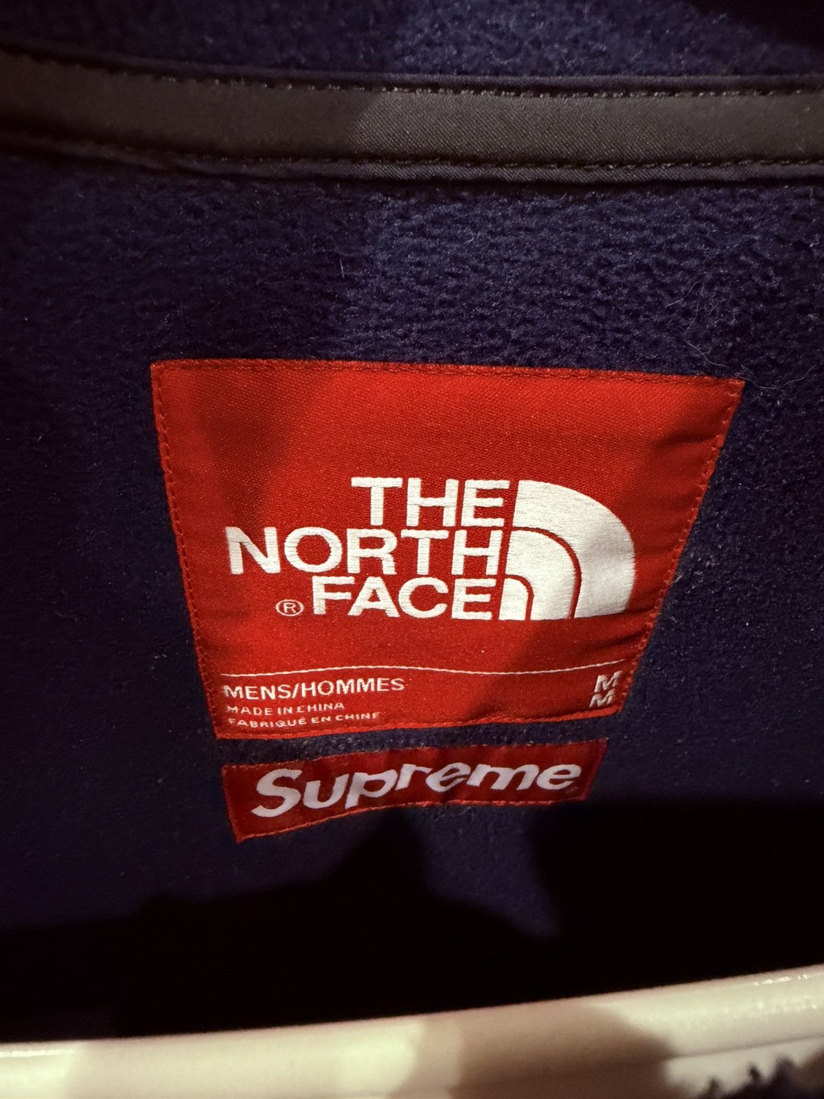 Supreme × The North Face Supreme x TNF Bleached Denim Print Fleece Jacket Indigo Size US M / EU 48-50 / 2 - 4 Thumbnail