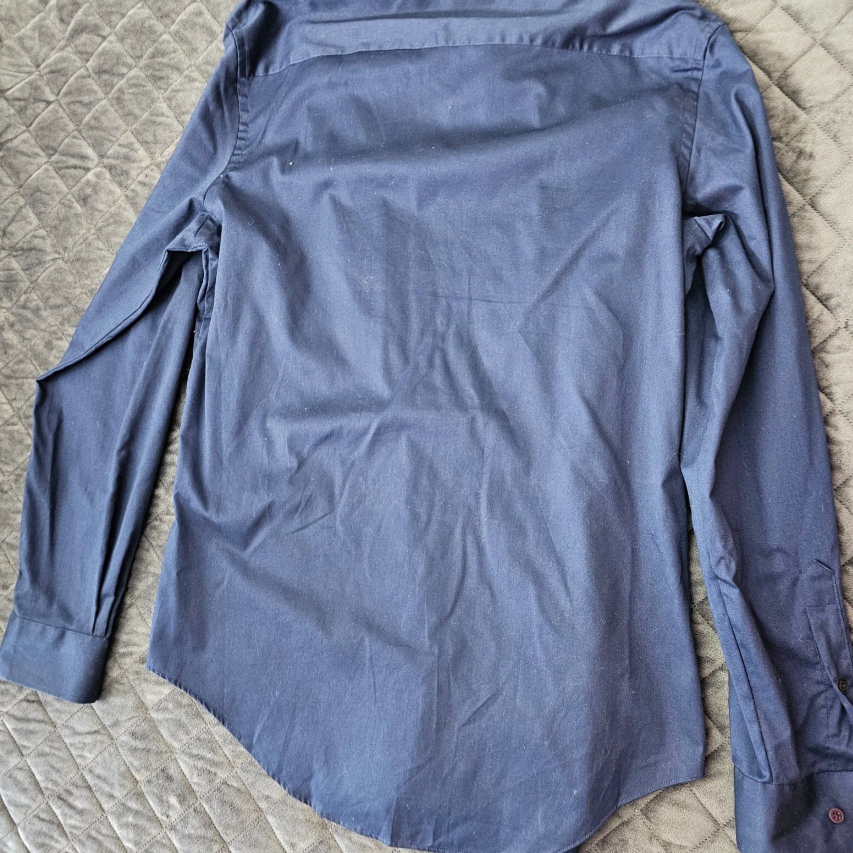 Van Heusen VAN HEUSEN Dress Shirt Slim Fit Long Sleeve Blue 15.5 34/35 Men’s Regular Size Cotton Blend Shirts Size 42R - 6 Thumbnail