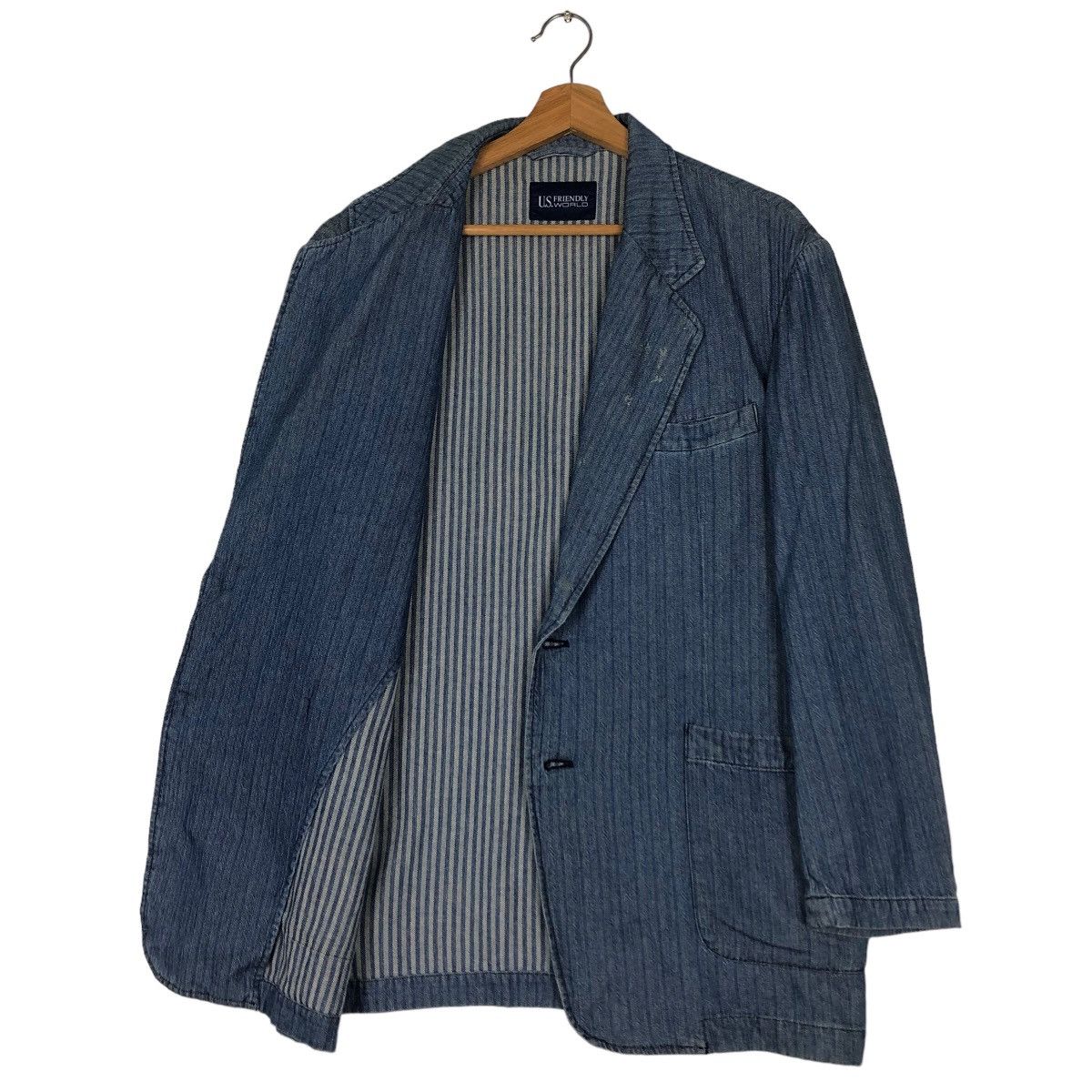 Japanese Brand 🔥Vintage Denim Jacket US World Inspire Kapital Japan Size US M / EU 48-50 / 2 - 11 Thumbnail