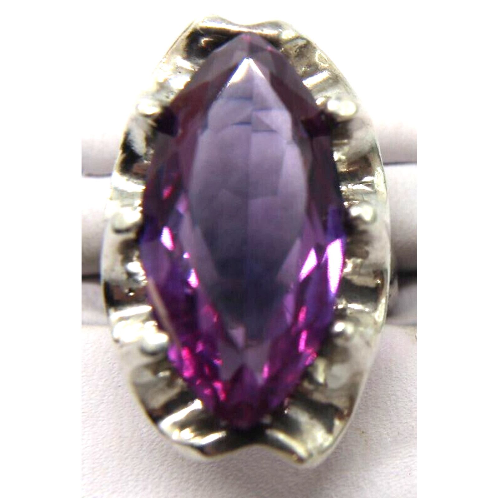 Other Vintage Purple Sapphire Mexico Silver Ring •Sz 6.25 Sizeable Size ONE SIZE - 1 Thumbnail