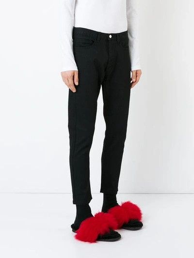 EX INFINITAS EX INFINITAS CROPPED TAPERED BLACK DENIM JEANS. SZ 26 Size US 26 / EU 42 - 1 Thumbnail