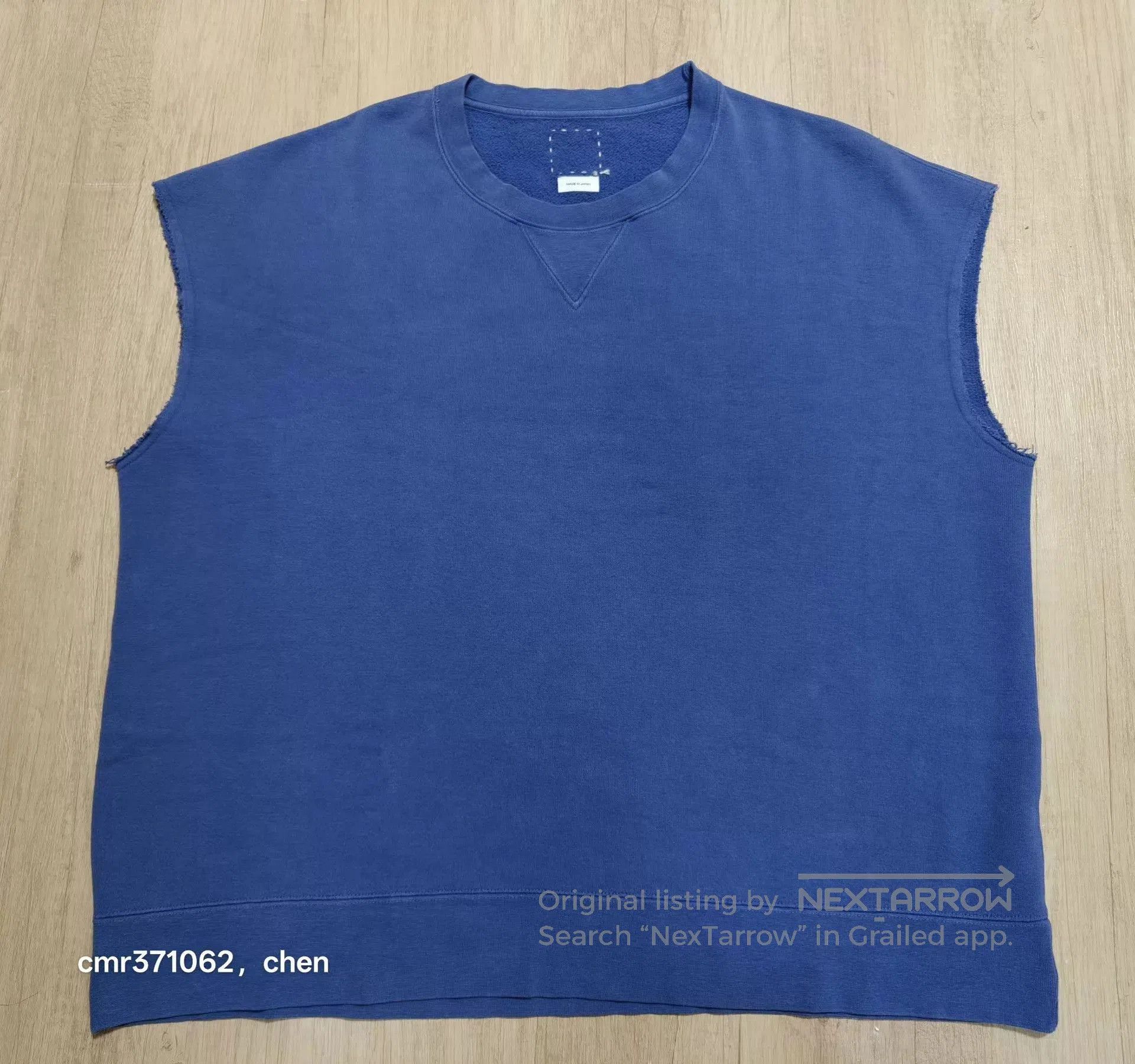Visvim Blue Sleeveless Sweatshirt Top. Size US L / EU 52-54 / 3 - 1 Thumbnail