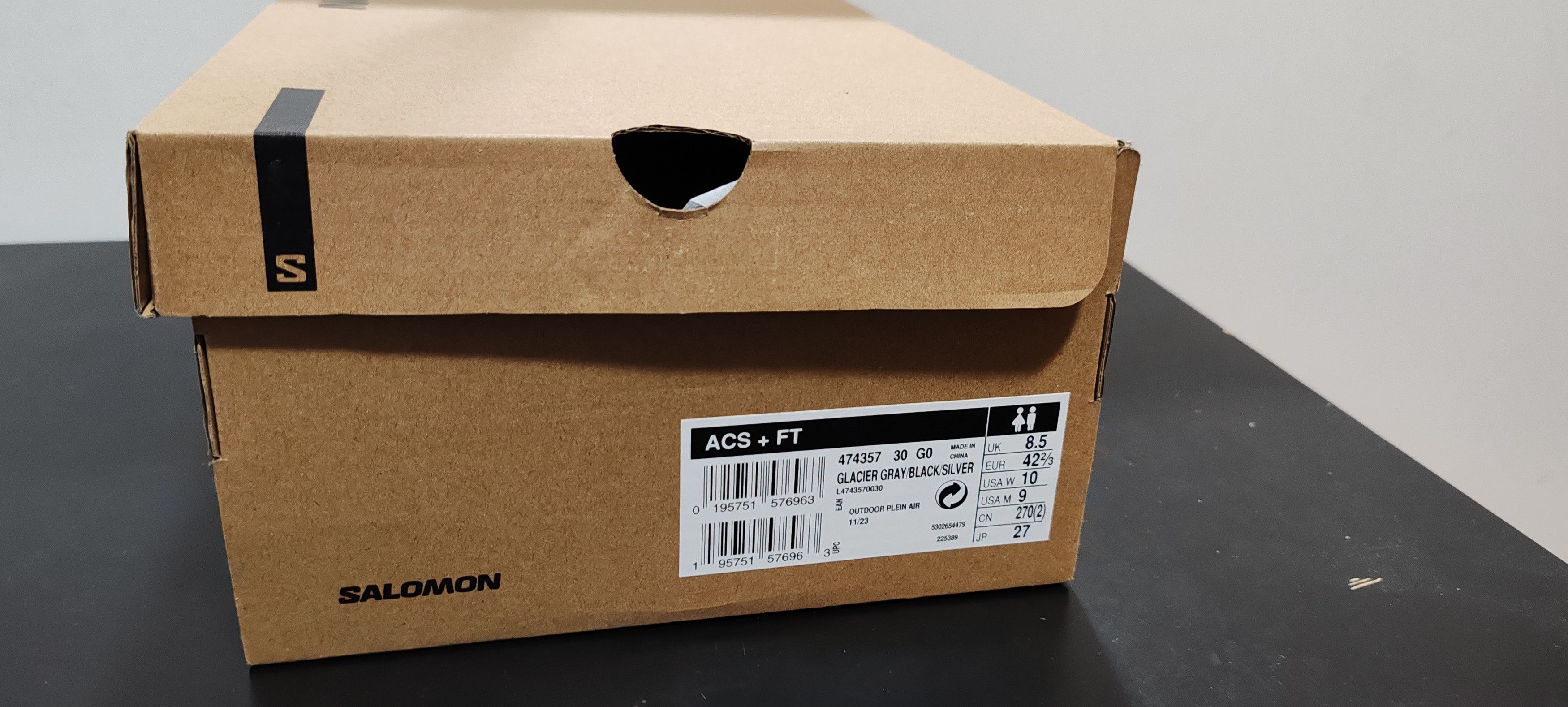 Salomon Salomon ACS +FT Glacier Gris/Black/Silver Tg:Eur 42 2/3 Size US 9.5 / EU 42-43 - 17 Thumbnail