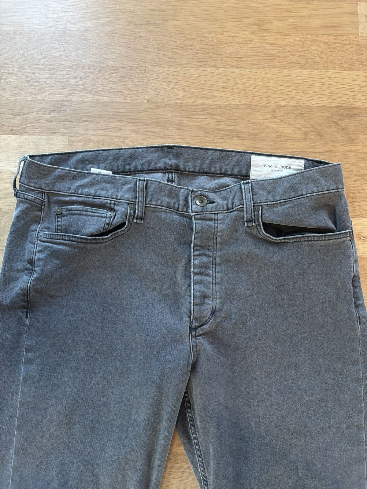 Rag & Bone Rag & Bone Grey Denim Fit 1 Extra Slim Jeans Size US 38 / EU 54 - 4 Thumbnail