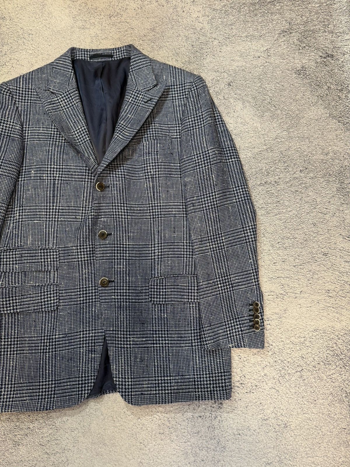 Suitsupply Suitsupply Washington VBC Plaid Blazer 42R/EU52 Silk Linen Size 42R - 5 Thumbnail