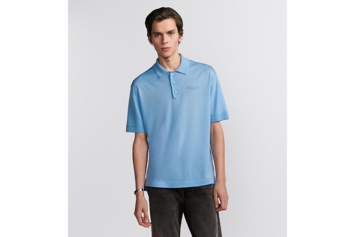 Dior o1bcso1str0226 Couture Polo Shirt in Blue Size US M / EU 48-50 / 2 - 4 Thumbnail
