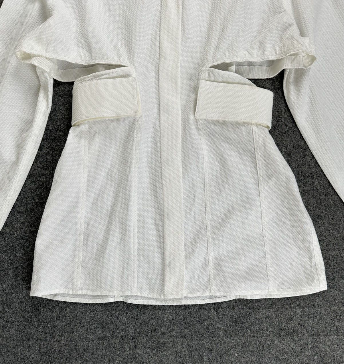 Givenchy Givenchy - Cut Out Slim - Button Down Shirt - Pearl White Size XXS / US 00 / IT 34 - 5 Thumbnail