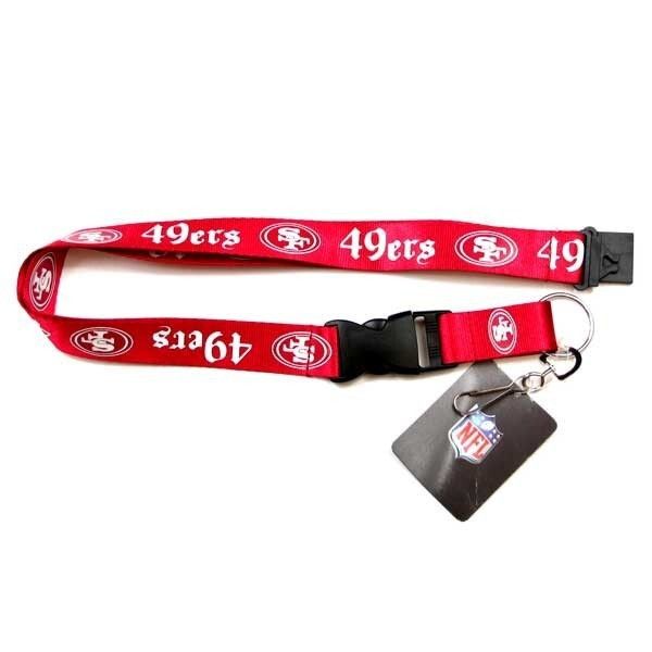 Other San Franciso 49ers Team Lanyard Keychain 2 Sided Old English Size ONE SIZE - 2 Thumbnail