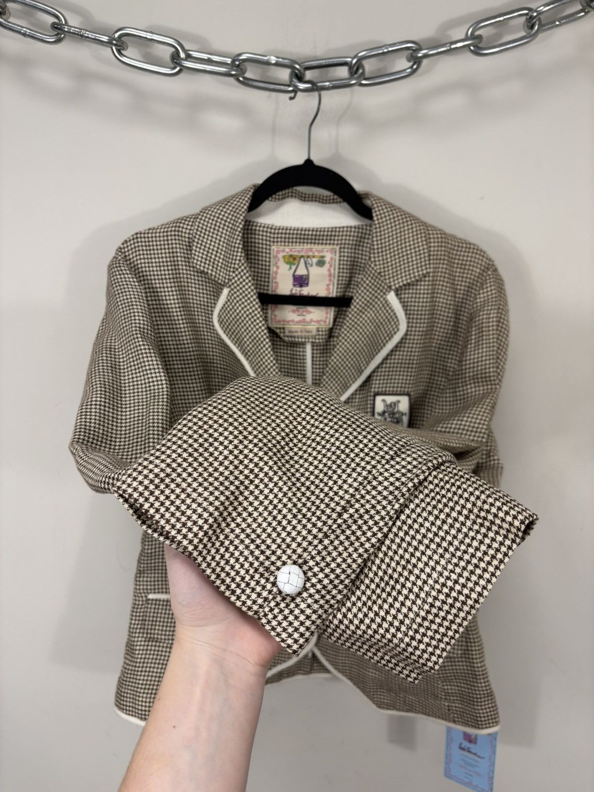 Other Luis Trenker NWT Women’s Houndstooth Hemp Blazer Jacket Size M / US 6-8 / IT 42-44 - 8 Thumbnail