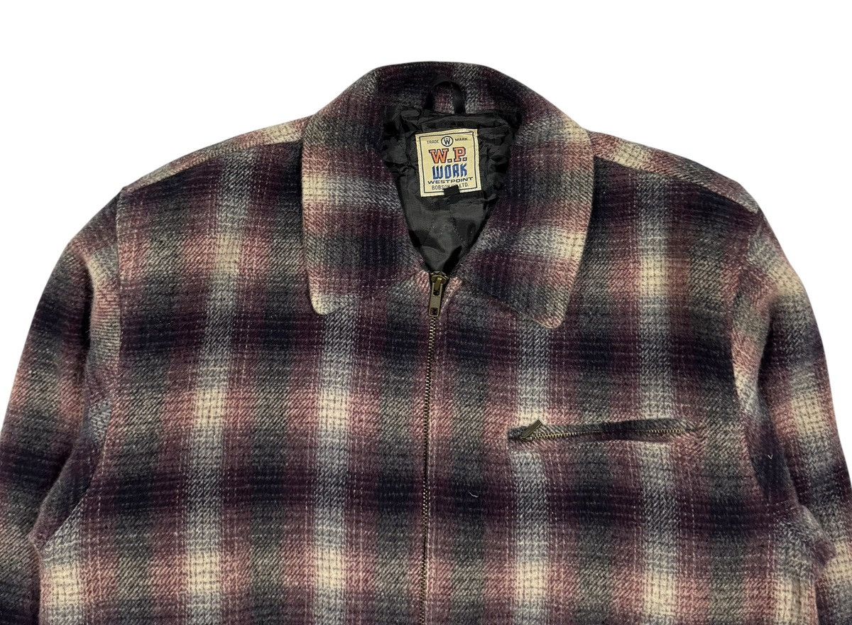 If Six Was Nine Vtg🔥80’s Bobson Workwear Shadow Plaid Wool Jacket Size US M / EU 48-50 / 2 - 4 Thumbnail