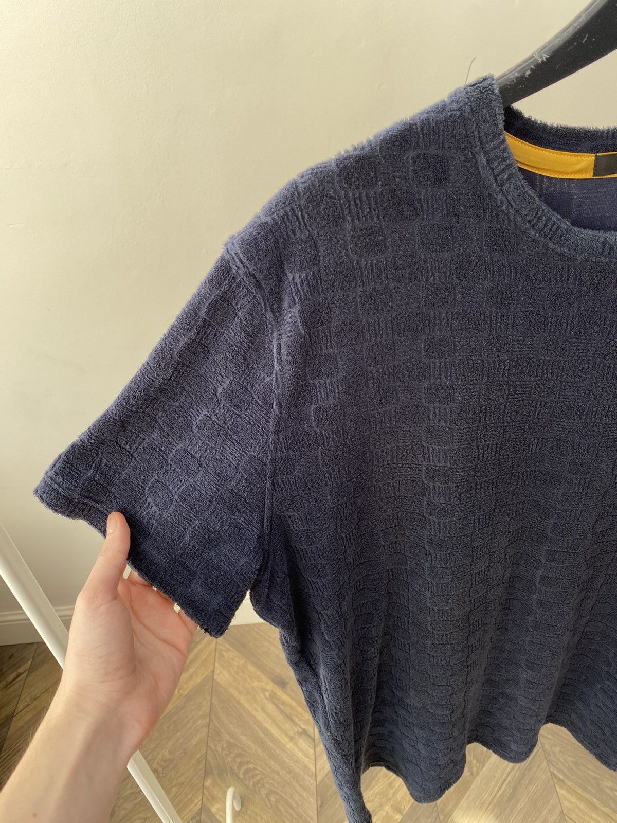 Billionaire Couture Vintage Billionaire Textured T-Shirt Navy Embroidered Logo Size US L / EU 52-54 / 3 - 5 Thumbnail