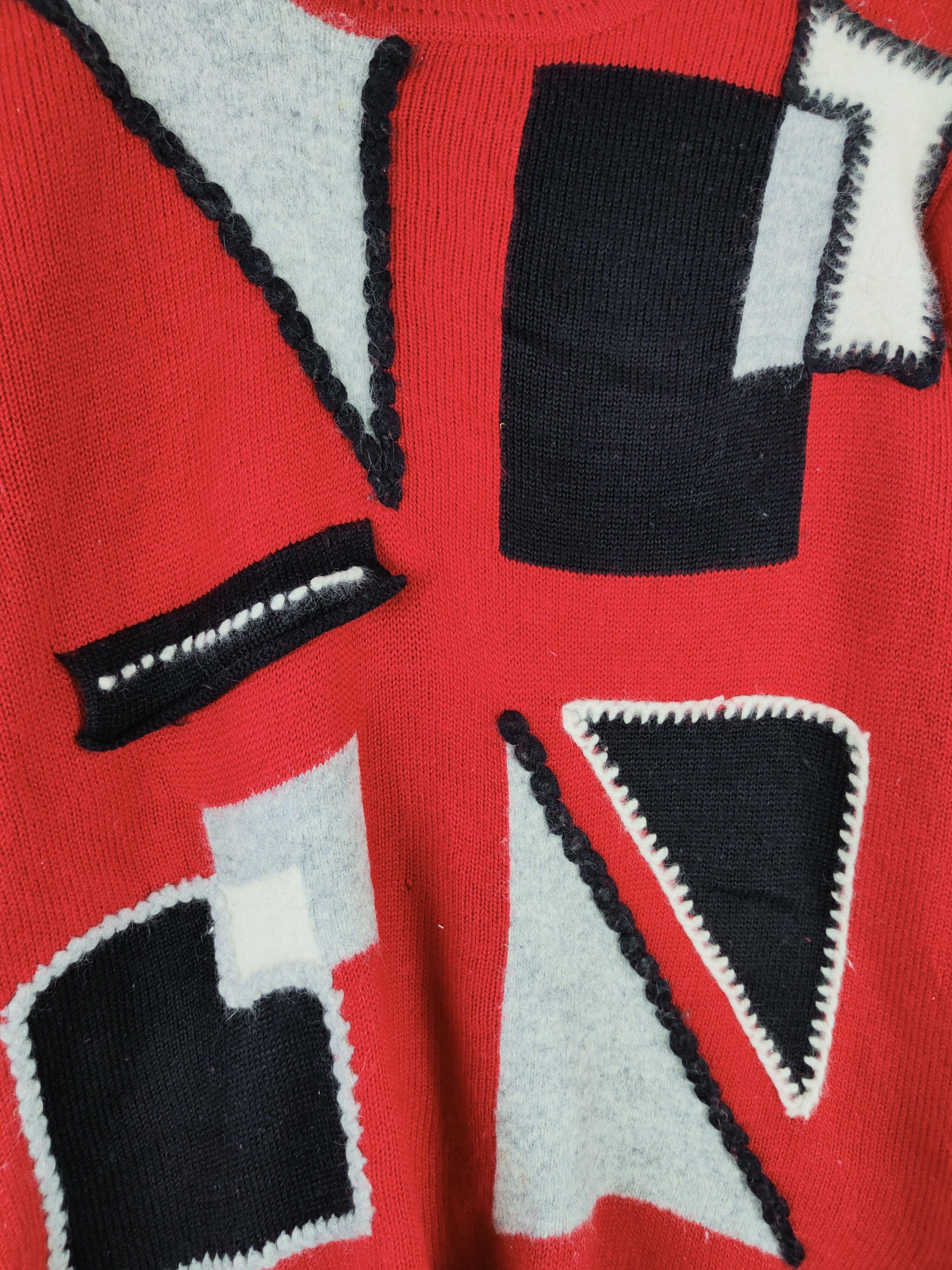 Homespun Knitwear Chego Red art vintage Knitwear Sweatshirts #W353 Size US M / EU 48-50 / 2 - 2 Thumbnail