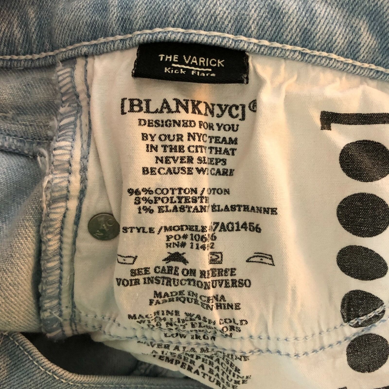 BLANKNYC BlankNYC Womens Jeans The Varick Cropped Kick Flare Raw Hem Size 29" - 4 Thumbnail