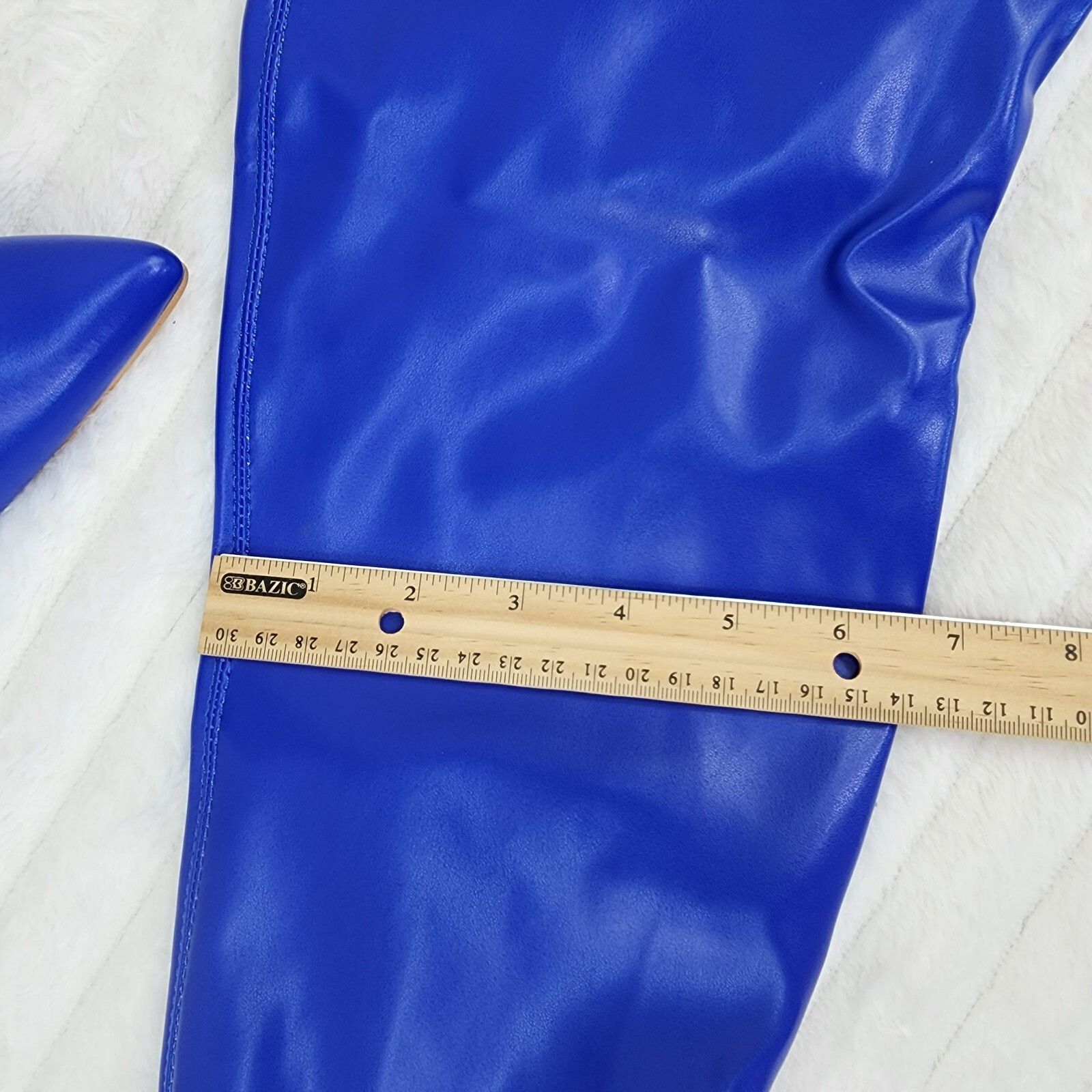 Other Lawless Bold Blue Stretch Leatherette Rhinestone Ankle Brace Size US 8 / IT 38 - 6 Thumbnail