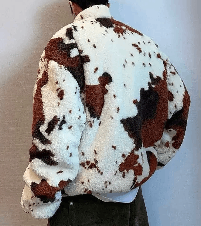Japanese Brand × Vintage Vintage Hip Hop y2k Fluffy Wool Reversible Jacket Coat Size US XL / EU 56 / 4 - 4 Thumbnail