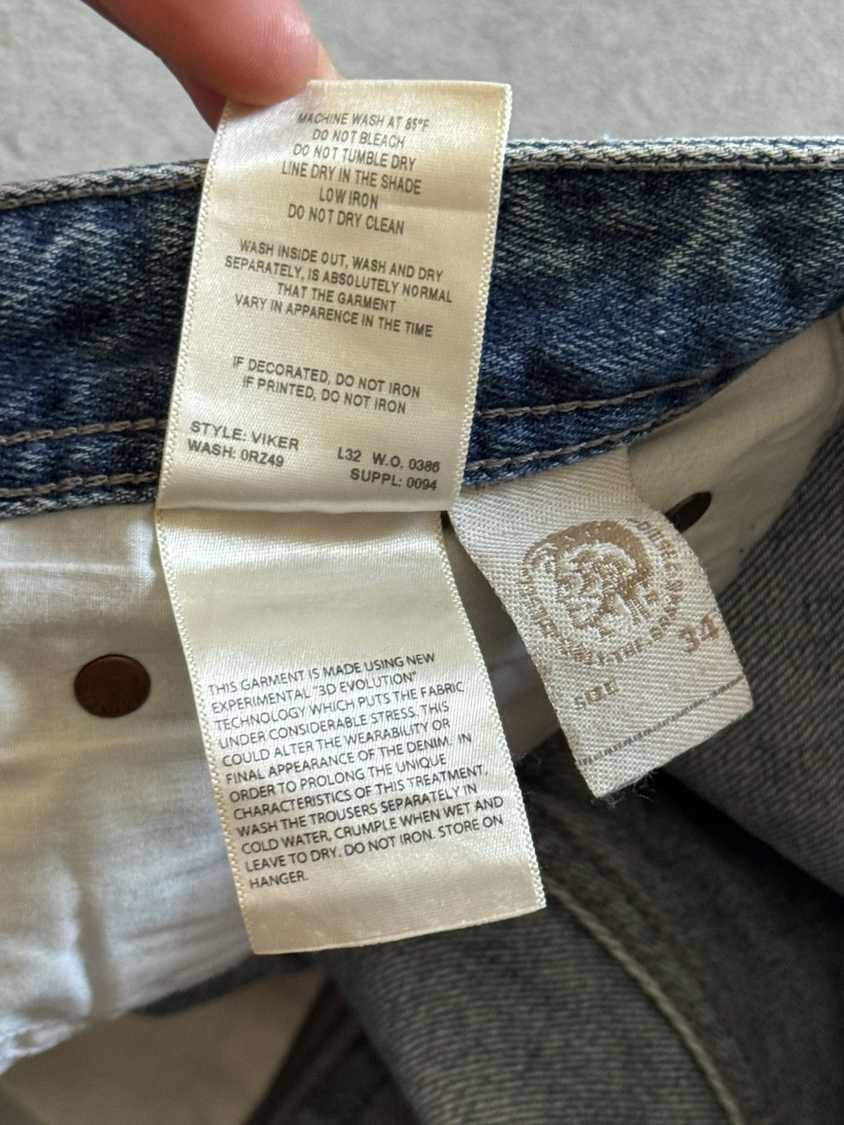Diesel Diesel 34/32 Viker baggy pants trousers jeans denim casual Size US 34 / EU 50 - 12 Thumbnail