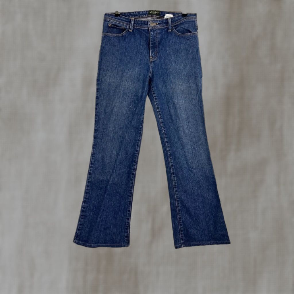 Eddie Bauer Eddie Bauer Womens Size 10 Regular Shaped Bootcut Dark Jeans 32x28.5 Size 24" / US 00 / IT 34 - 1 Thumbnail