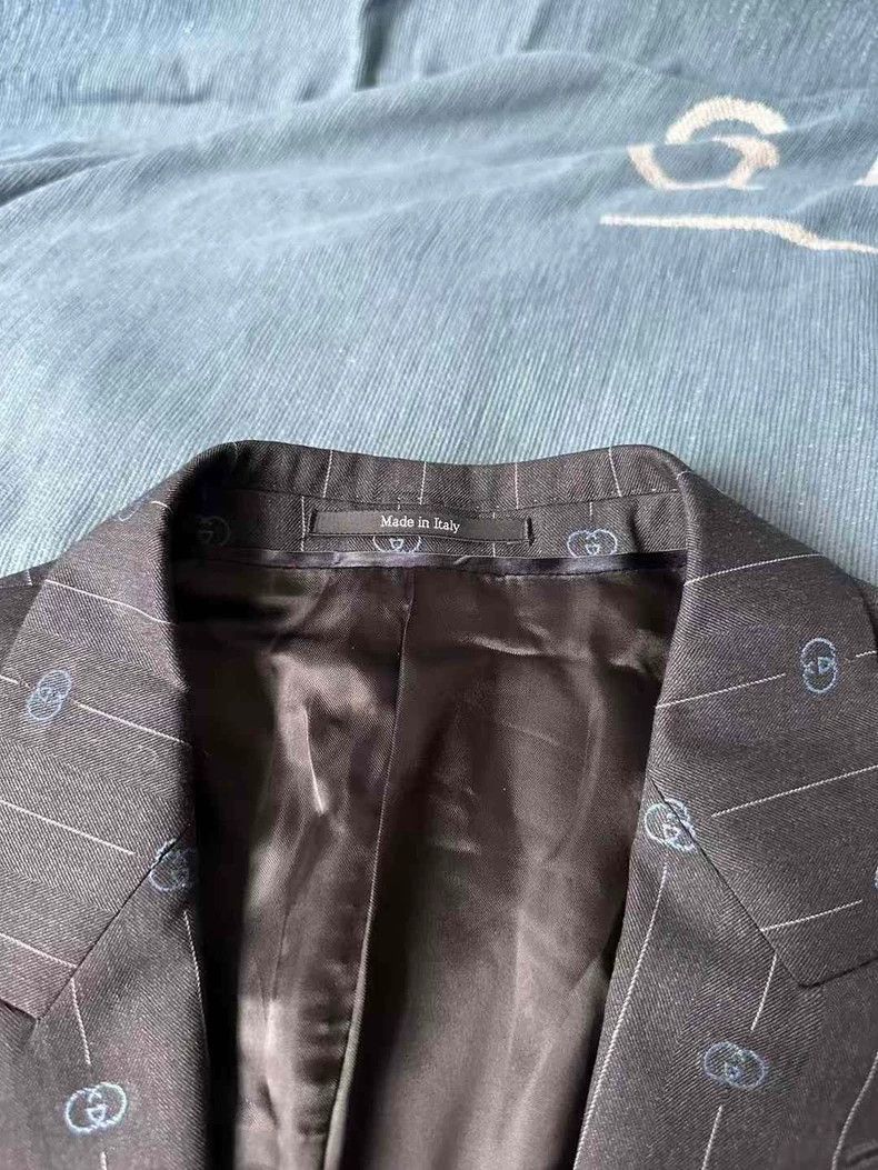 Gucci Gucci Black Printed Suit Jacket-2506 Size US M / EU 48-50 / 2 - 3 Thumbnail