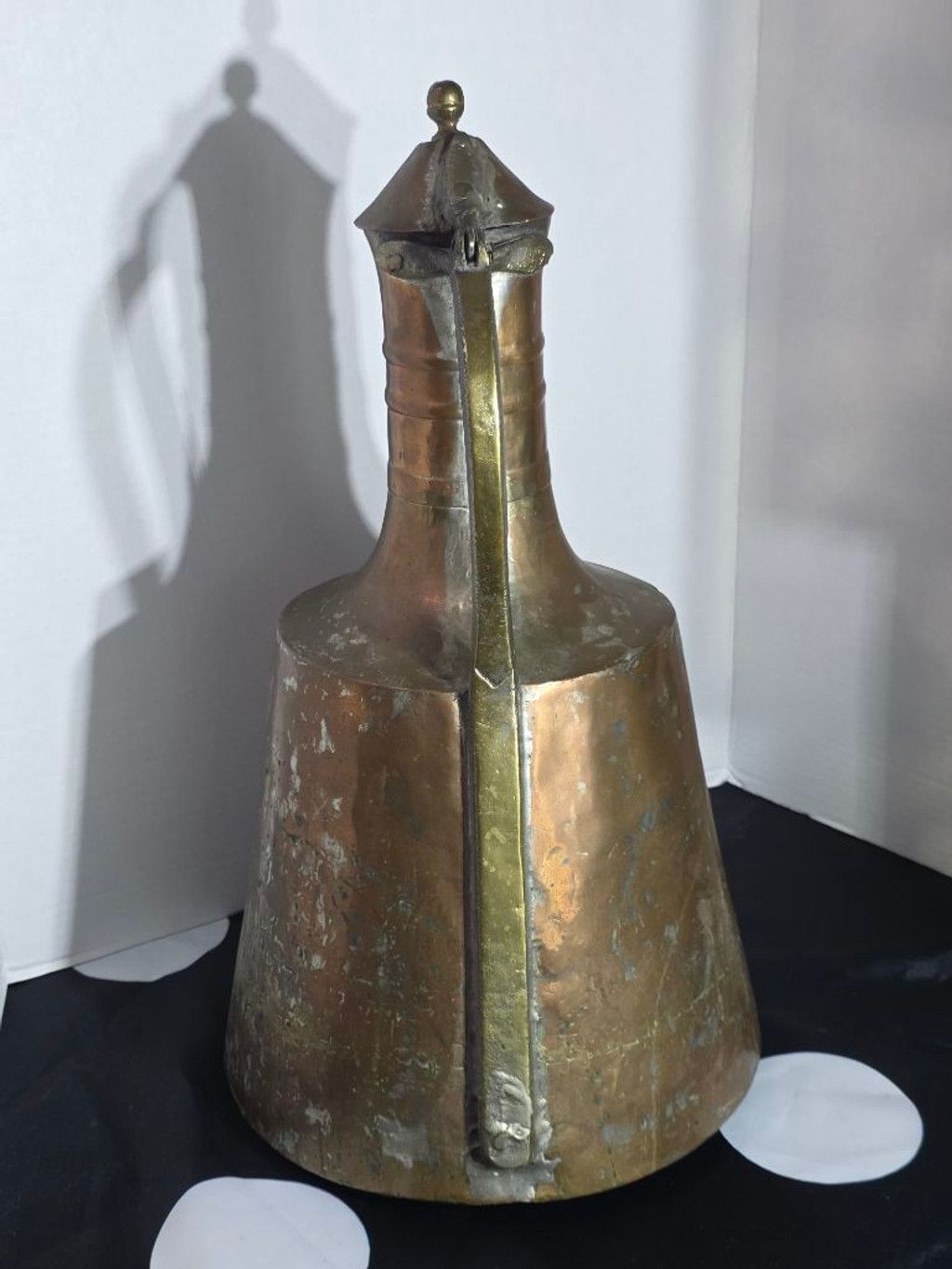 Other Antique Ottoman Copper Ewer - 19th Century Hand-Hammered Mid Size ONE SIZE - 3 Thumbnail