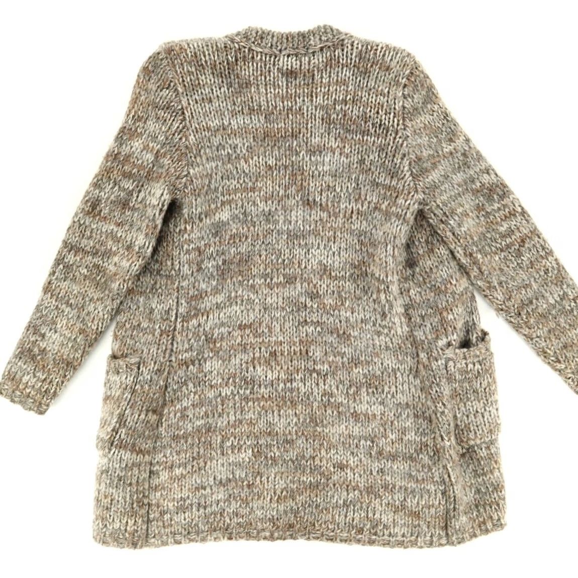 Vintage VTG Grand Tier Mohair Long Open Cardigan Solid V-Neck Long Sleeve Sweatshirt Wheat Women's L Size L / US 10 / IT 46 - 4 Thumbnail