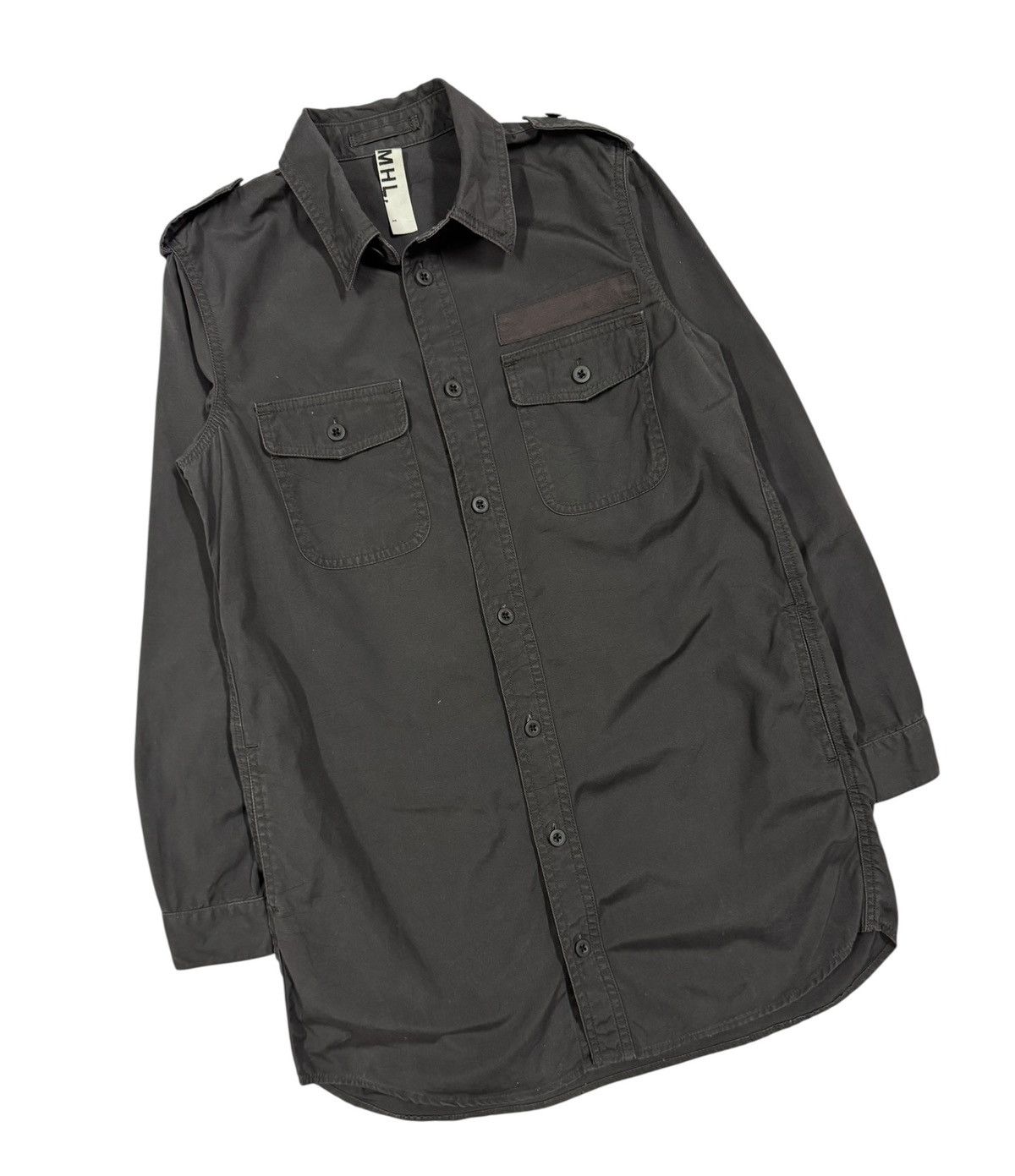 Margaret Howell MHL🔥Margaret Howell Army Patch Long Button Ups Pocket Shirt Size US S / EU 44-46 / 1 - 5 Thumbnail