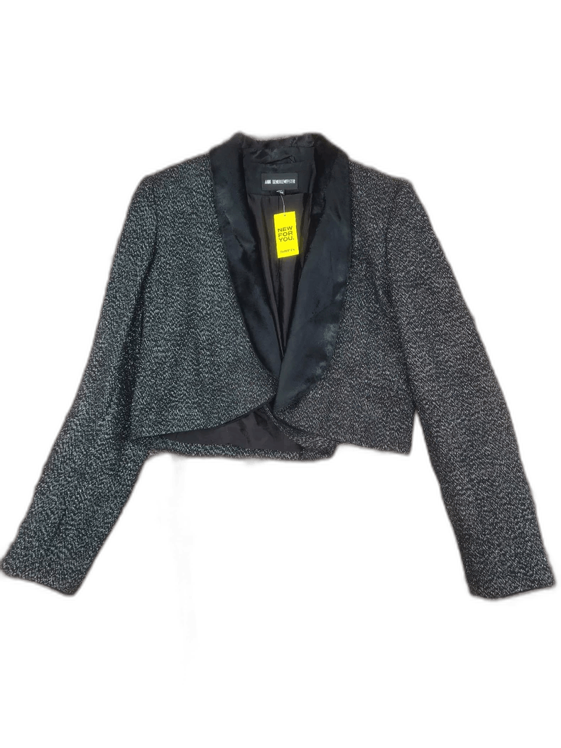 Ann Demeulemeester Ann Demeulemeester Cropped Jacket with Velvet Collar Size M / US 6-8 / IT 42-44 - 1 Thumbnail