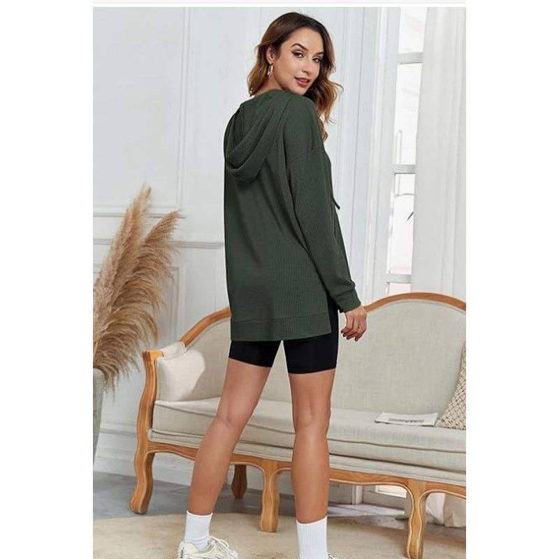The Unbranded Brand Women's Sweater Forest Green SIZE L Polyester/Spandex Size L / US 10 / IT 46 - 2 Thumbnail