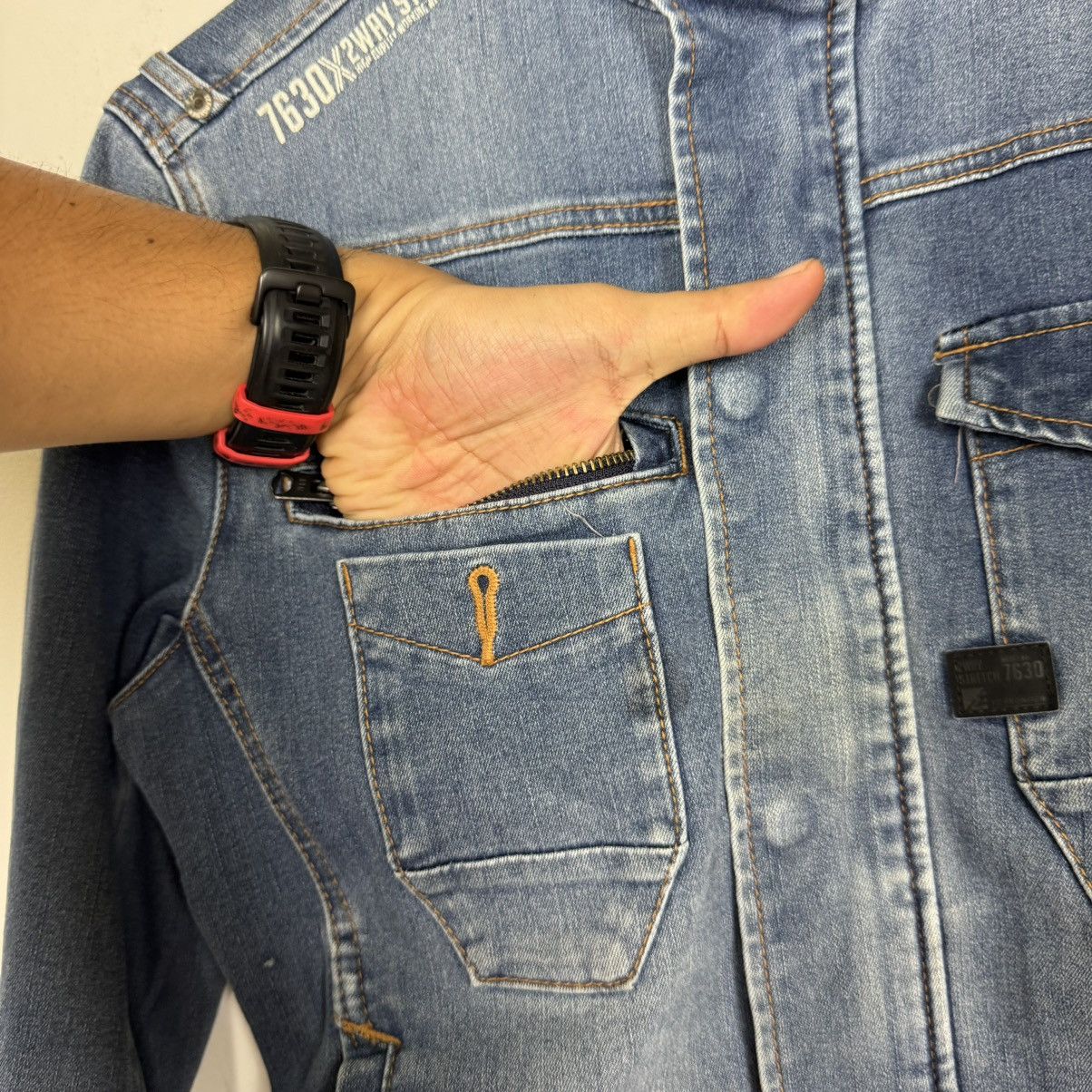 Japanese Brand 2Way Stretch Recycled From Jeans Jacket Size US S / EU 44-46 / 1 - 11 Thumbnail