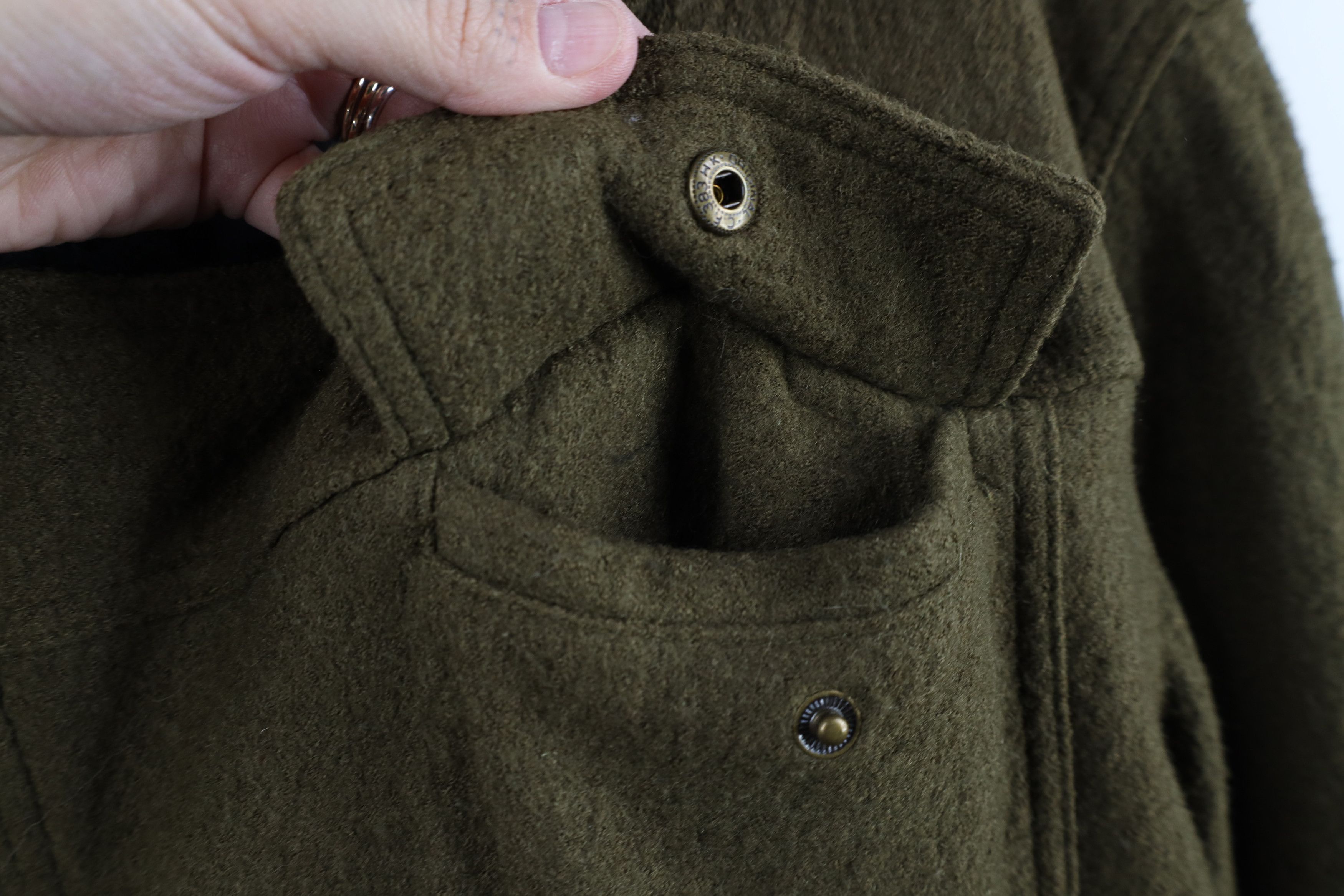 Free People Free People Chic Asymmetrical Zip Wool Bomber Jacket Green Size M / US 6-8 / IT 42-44 - 8 Thumbnail